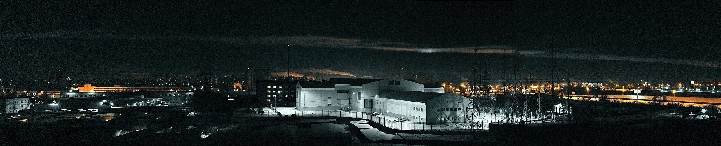 industrial,panorama,ночной,город,москва,тушино,январь,2009, Александр Путев