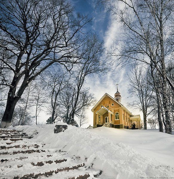 пейзаж, храм, монастырь, Сергей Карпов