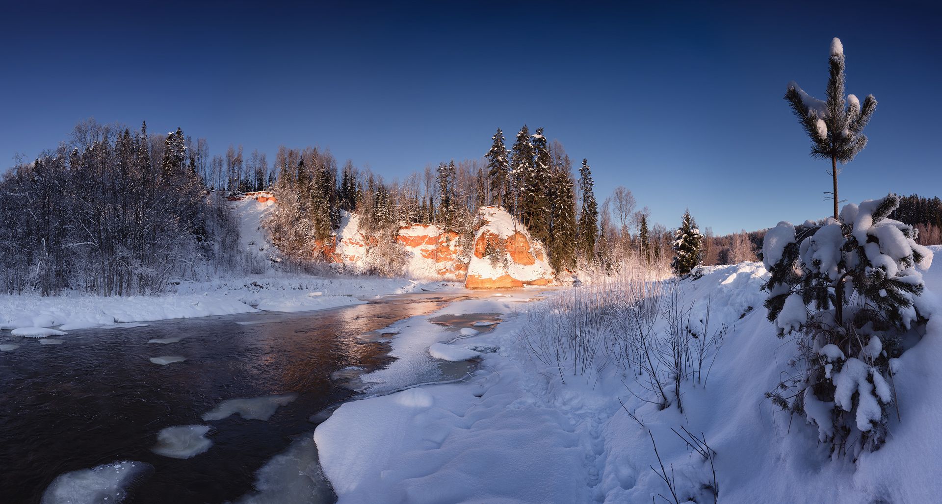 панорама, зима, река, снег, мороз, звартес, zvārtes, amata, Евгений Матюшенков