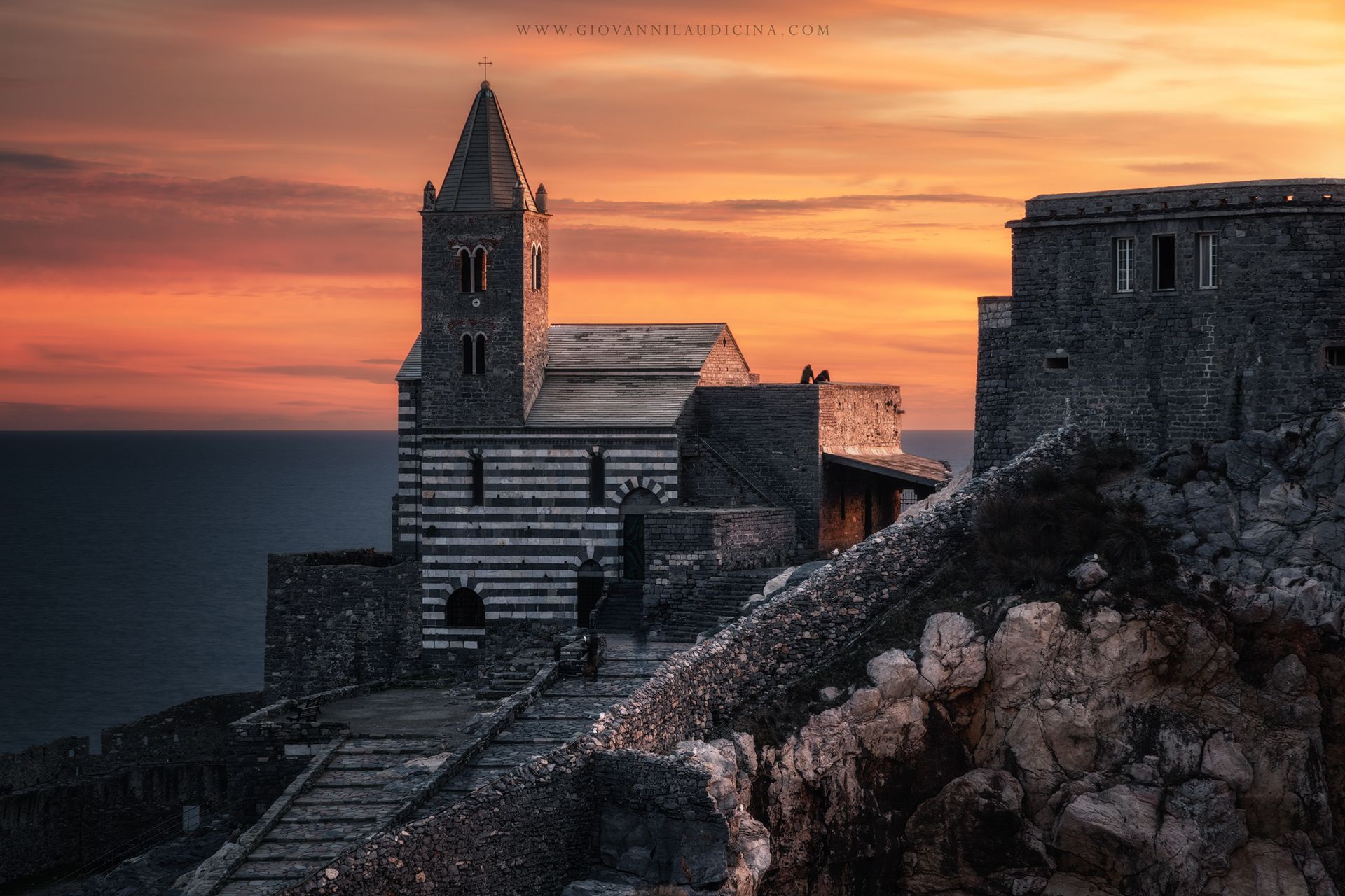 italy, liguria, portovenere, gulf of poets, la spezia, mediterranean, long exposure, sea, rock, sky, cloud, light, coast, landscape, amazing, scenic, travel, destination, coastline, natural, outdoor, sunset, church, unesco, Giovanni Laudicina