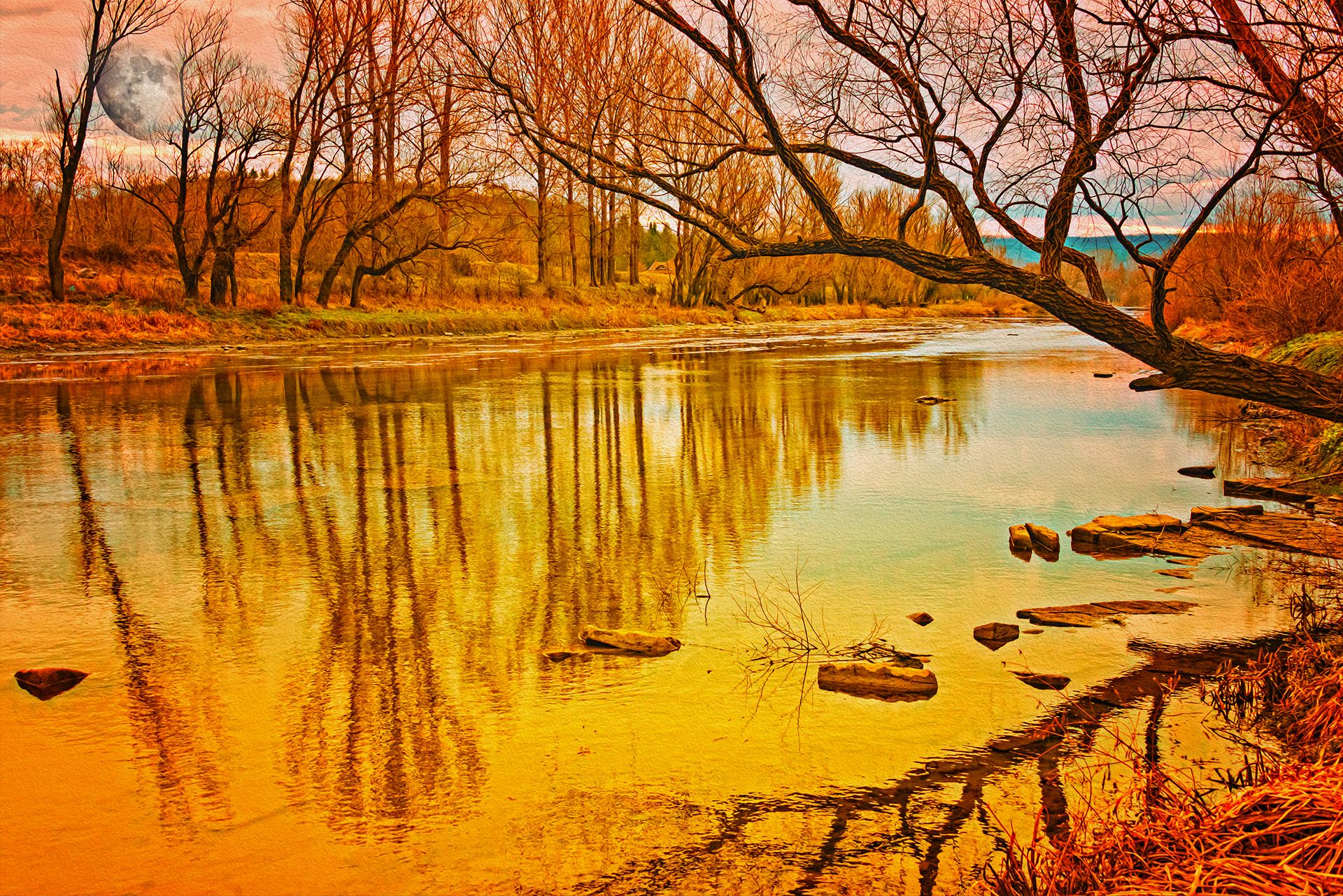 autumn, color, colors, color image, landscape, nature, outdoor, photograph, photography, river, riverscape, scene, tree, trees, water,, Dr Didi Baev