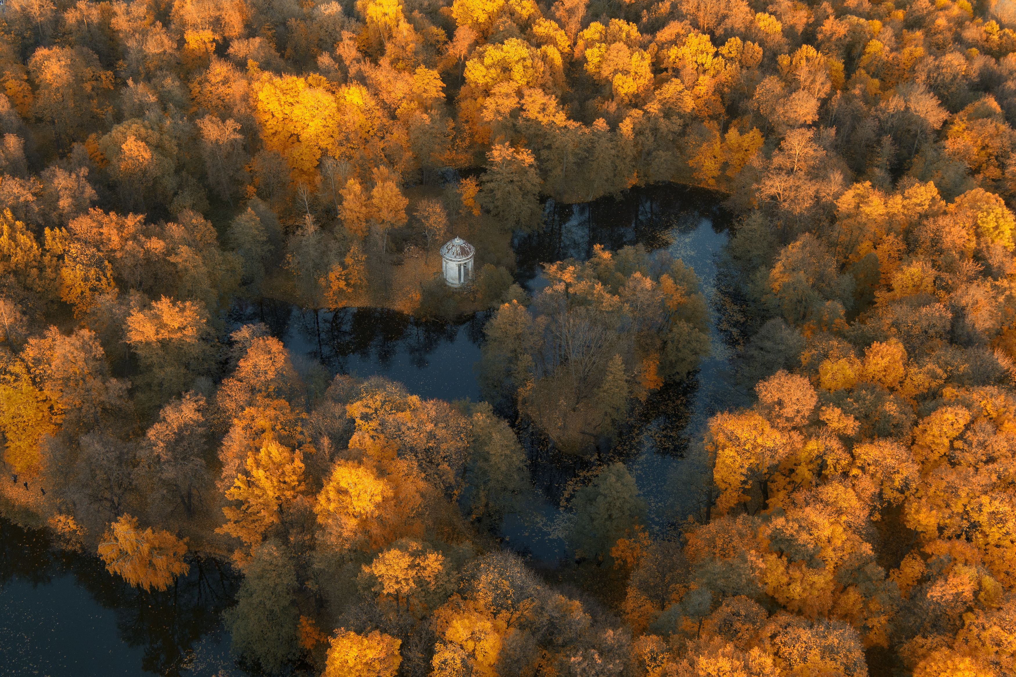 осень,пейзаж,усадьба,пруды,ратонда,закат, Павел Ныриков