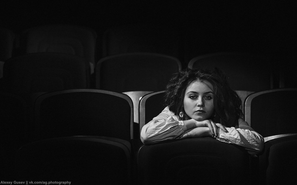 cinema, girl, portrait, theater, Alex Gusev