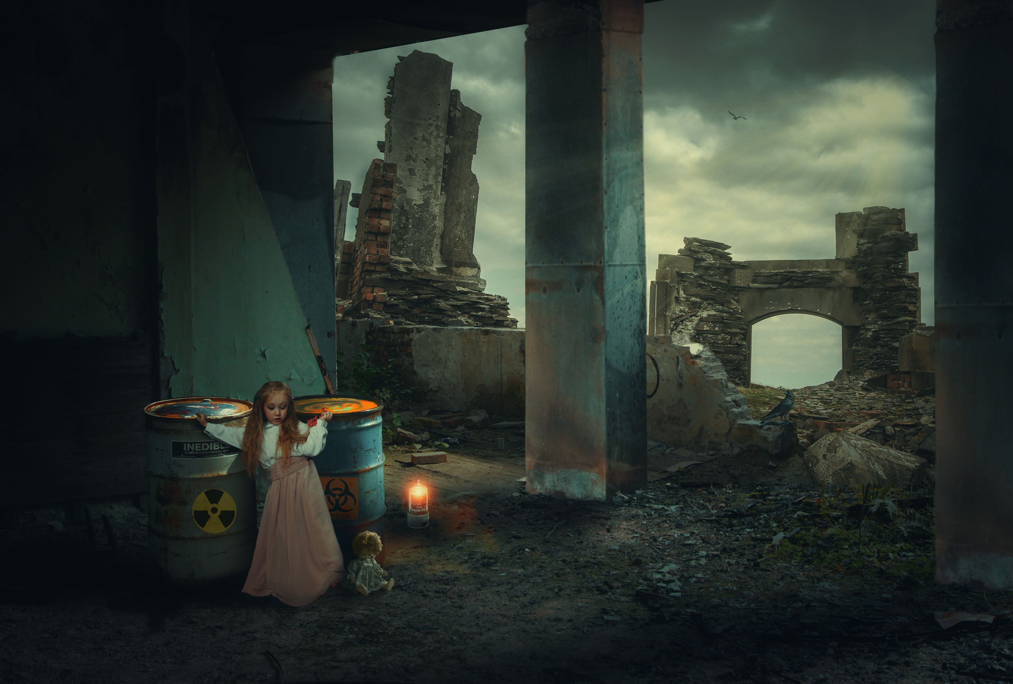 руины, девочка, Sergii Vidov