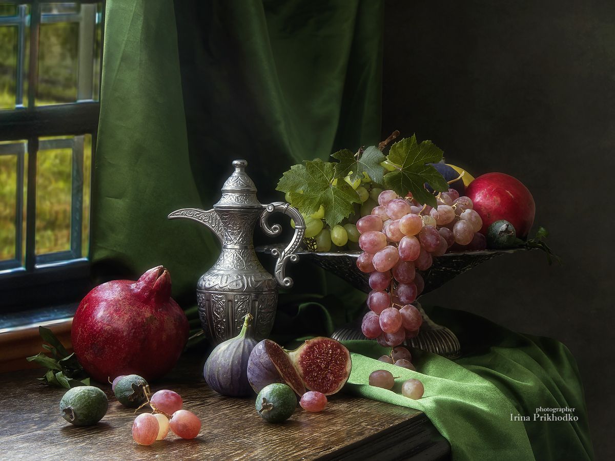 натюрморт, фрукты, винтажный, восточная посуда, Ирина Приходько