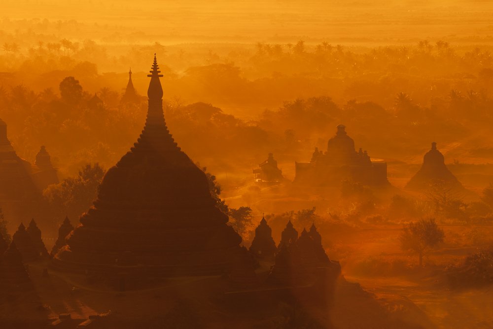 Burma, Landscape, Mrauk U, Myanmar, Sunset, Temple, Tomek Jungowski