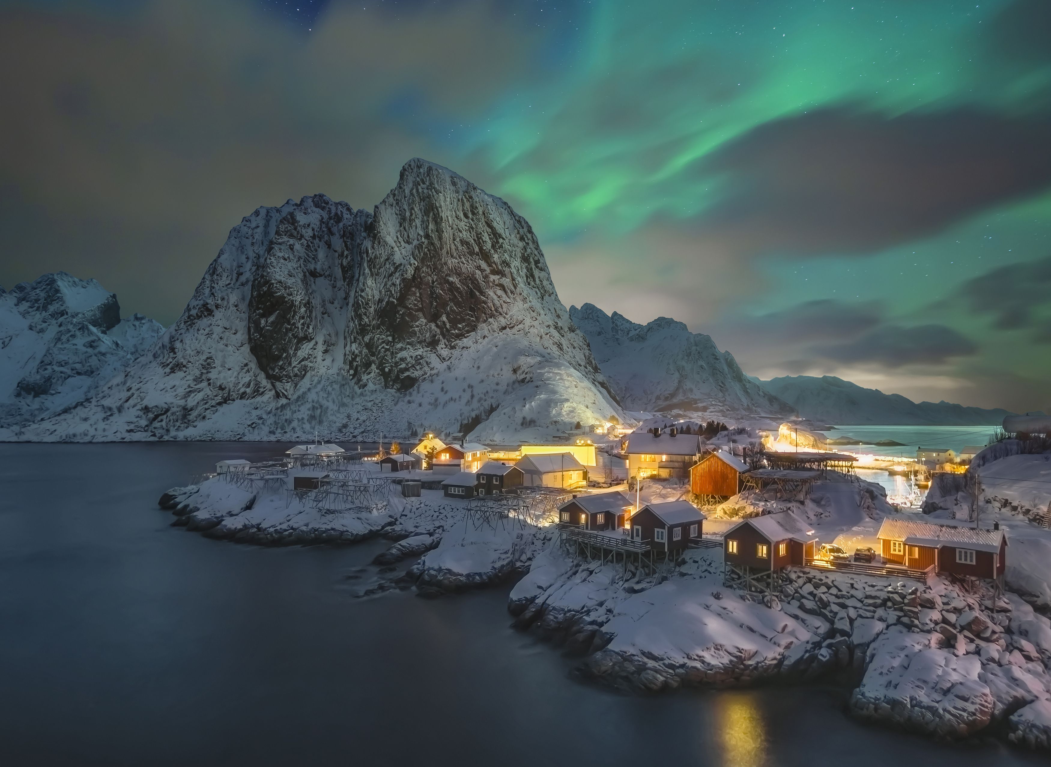 lofoten islands, norway, hamnoy, лофотены, норвегия, sakrisøy, reine, aurora, бирюза, Андрей Чабров