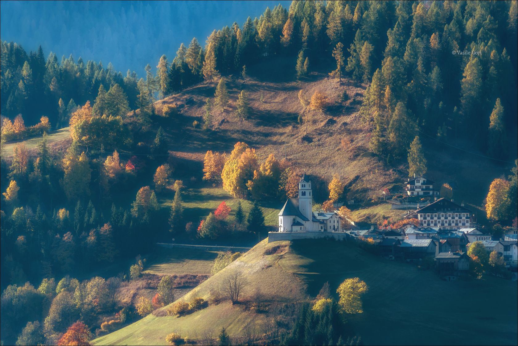 доломитовые альпы,selva di cadore,панорама,осень,италия,alps,свет, Василий Гори