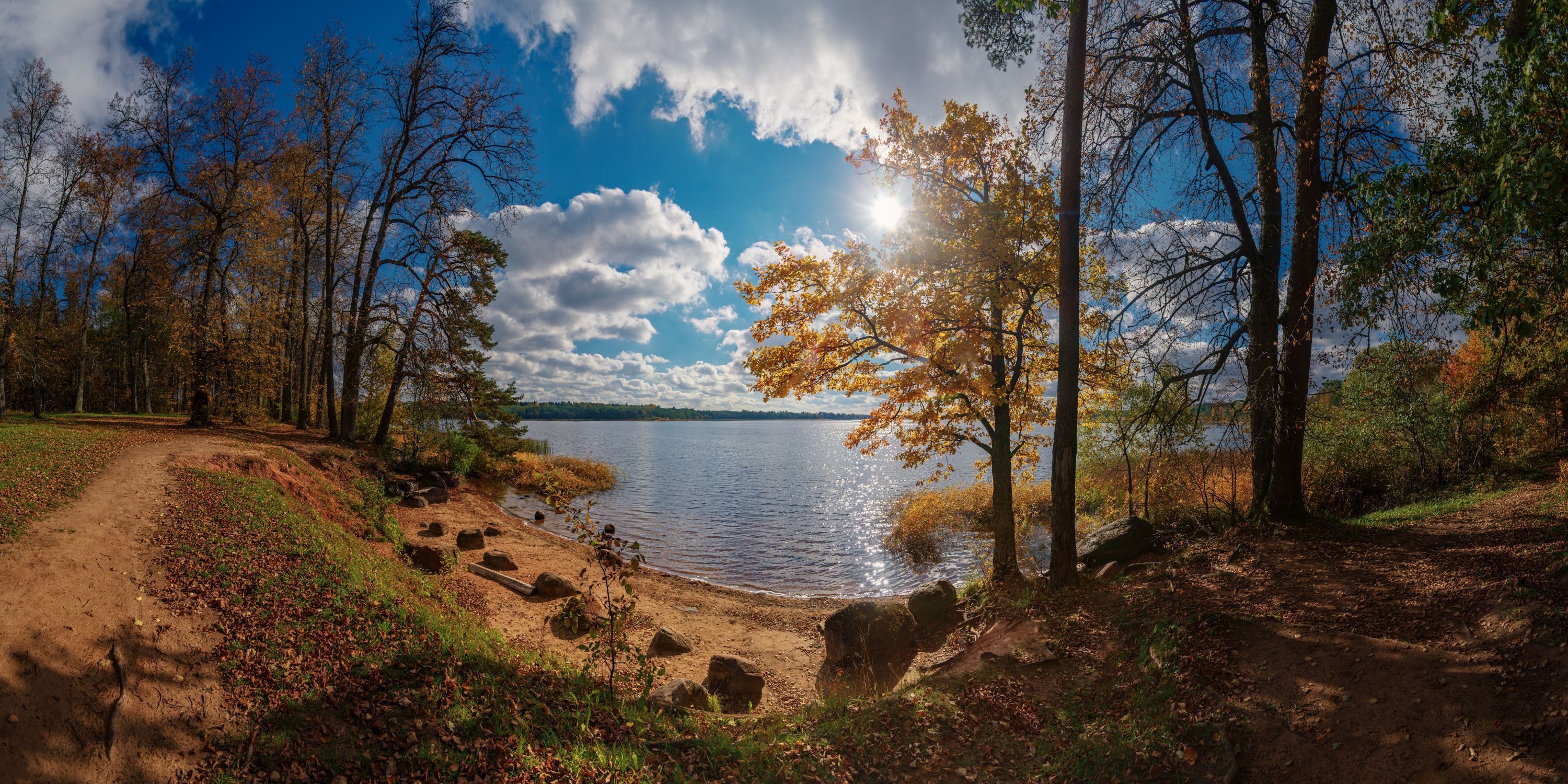 панорама,озеро,берег,ленобласть, mulden