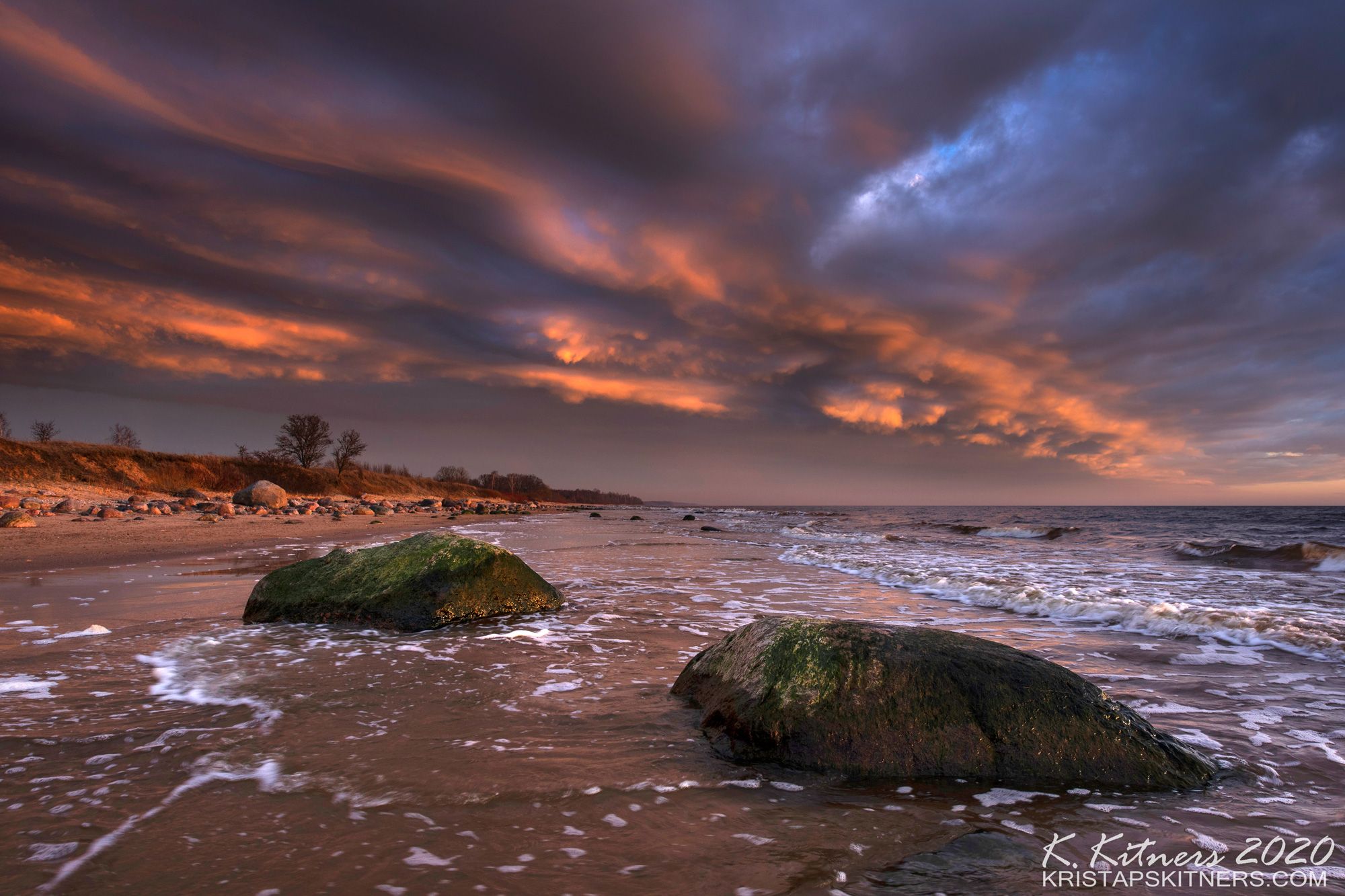 sunset seaside coast clouds latvia evening, Kristaps Kitners