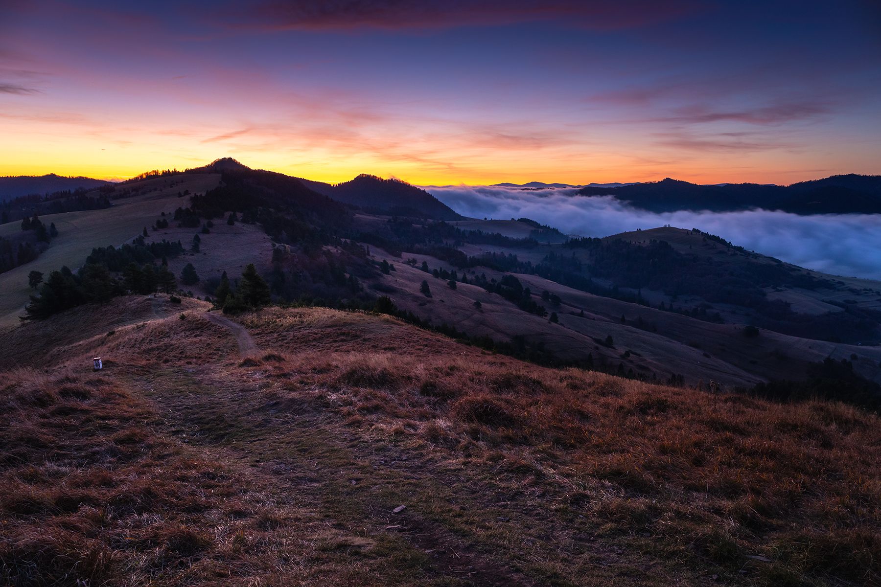 mountains, autumn, poland, slovakia, sunrise, Michał Kasperczyk