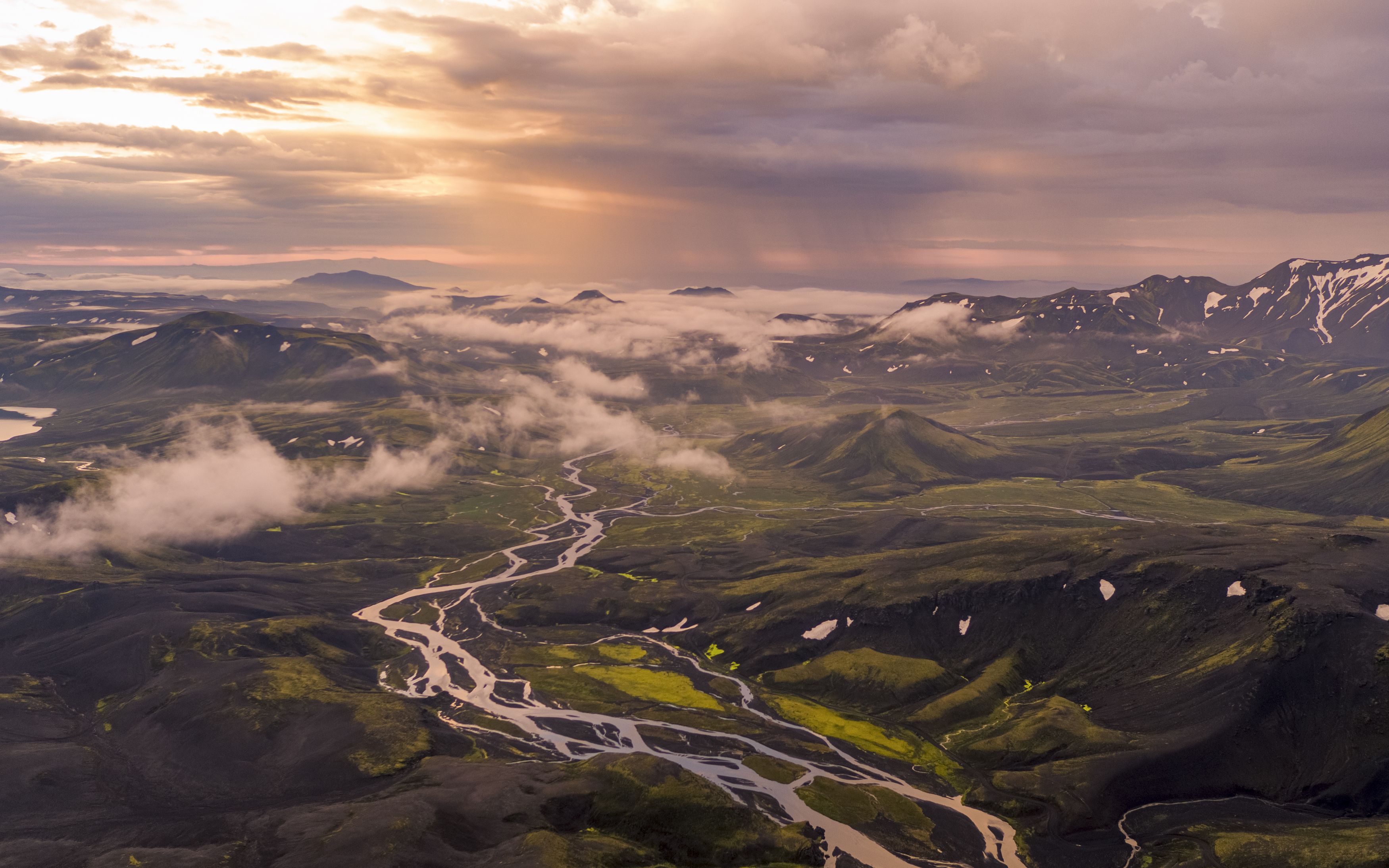 аэрофотосъёмка,пейзаж,река,landmannalaugar, Ruslan Stepanov