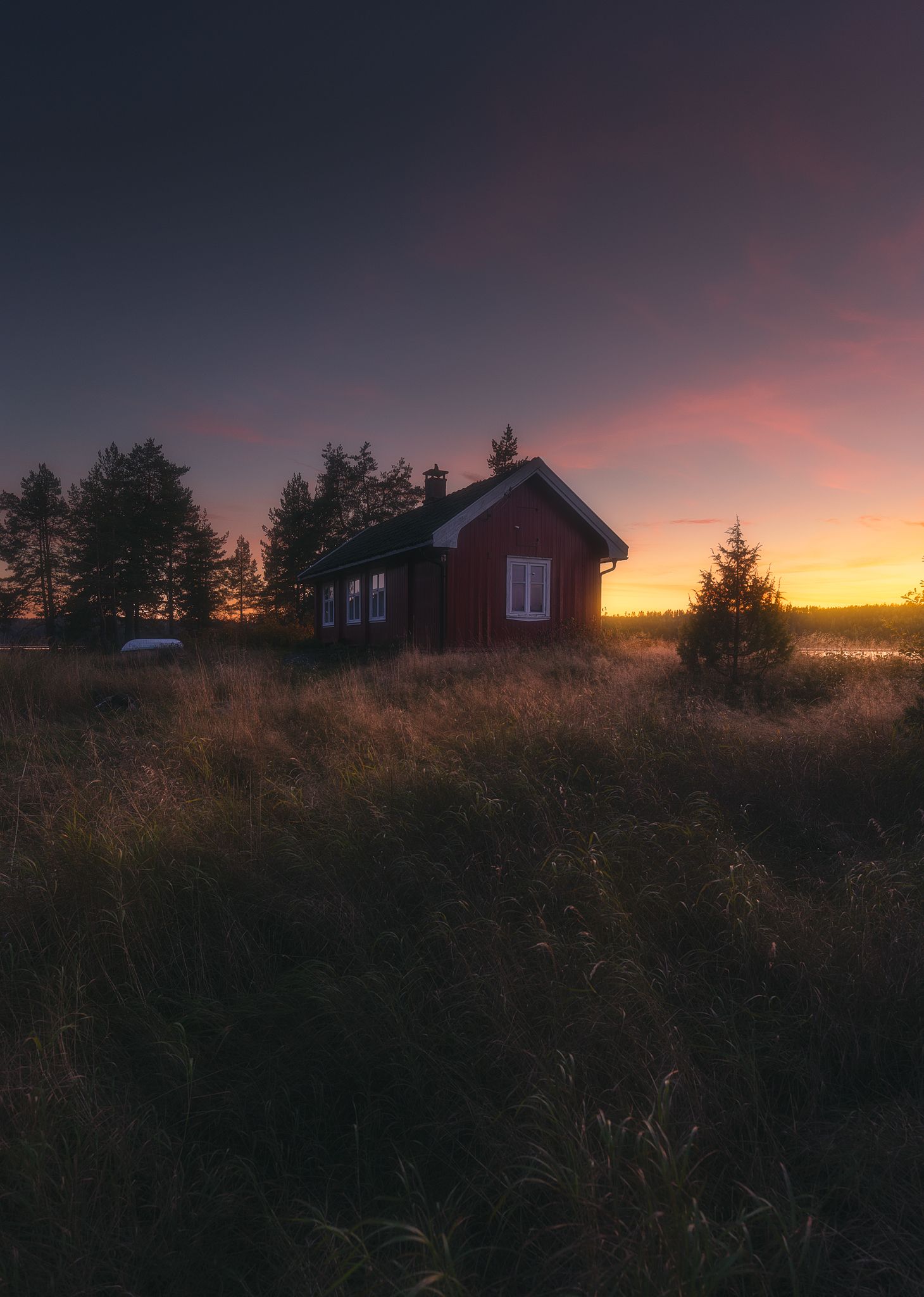 cabin, norway, evening, sunset,  Tomas