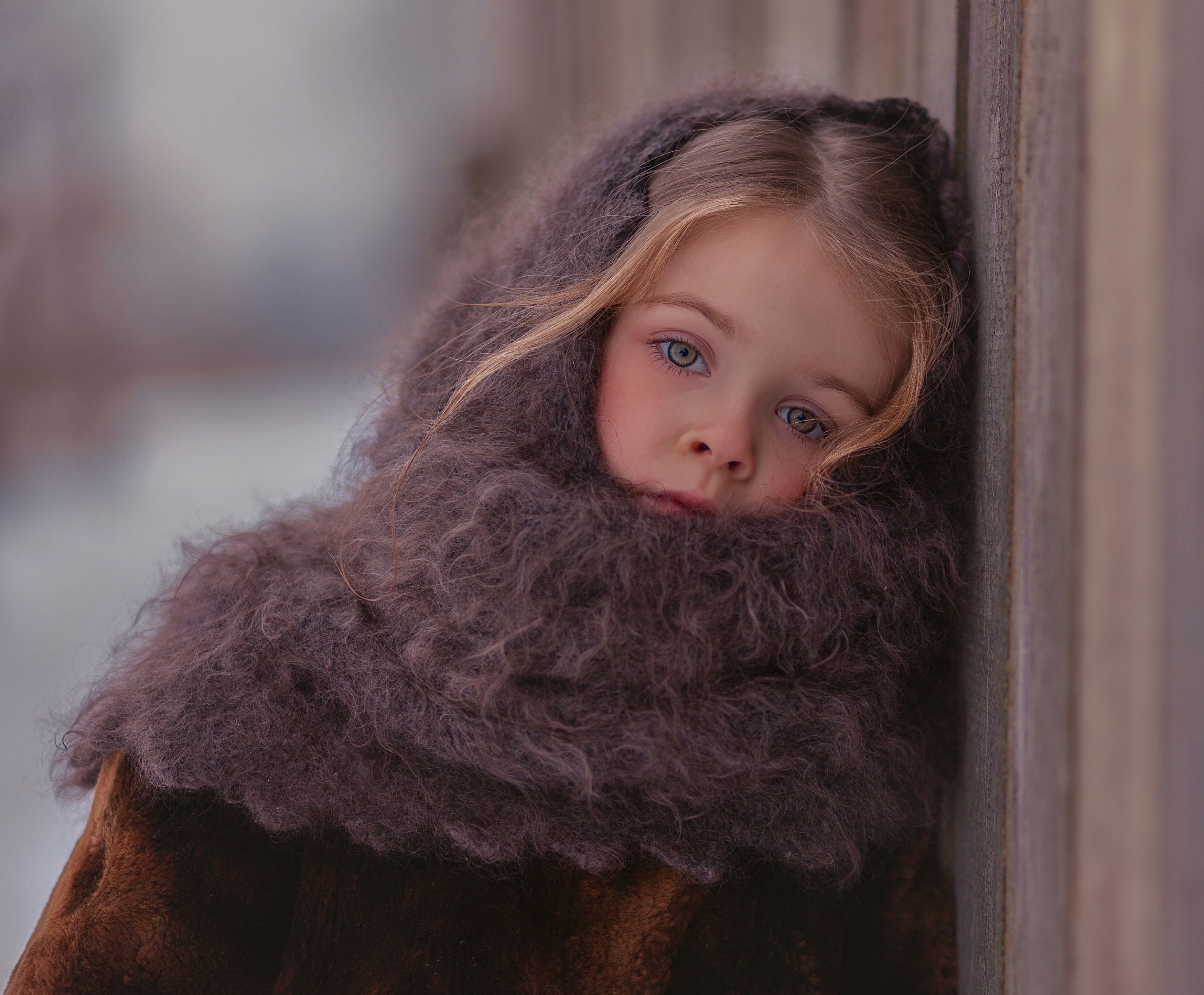портрет, ребёнок, взгляд, зима, child, portrait, winter, sight, Алексей Сологубов