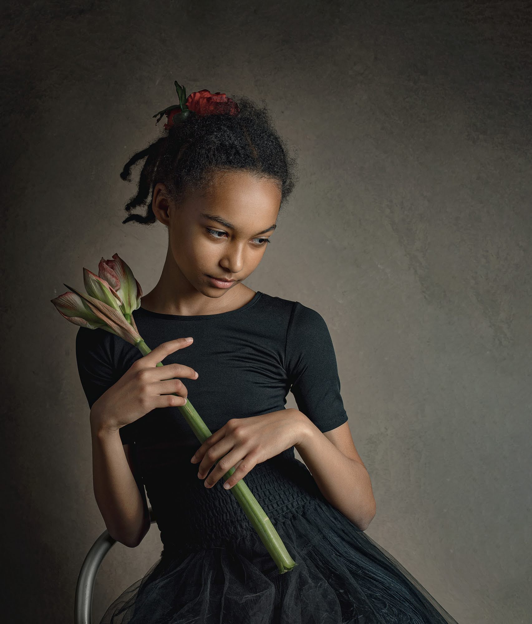 girl, flower, portrait, photo, Анжелика Костин