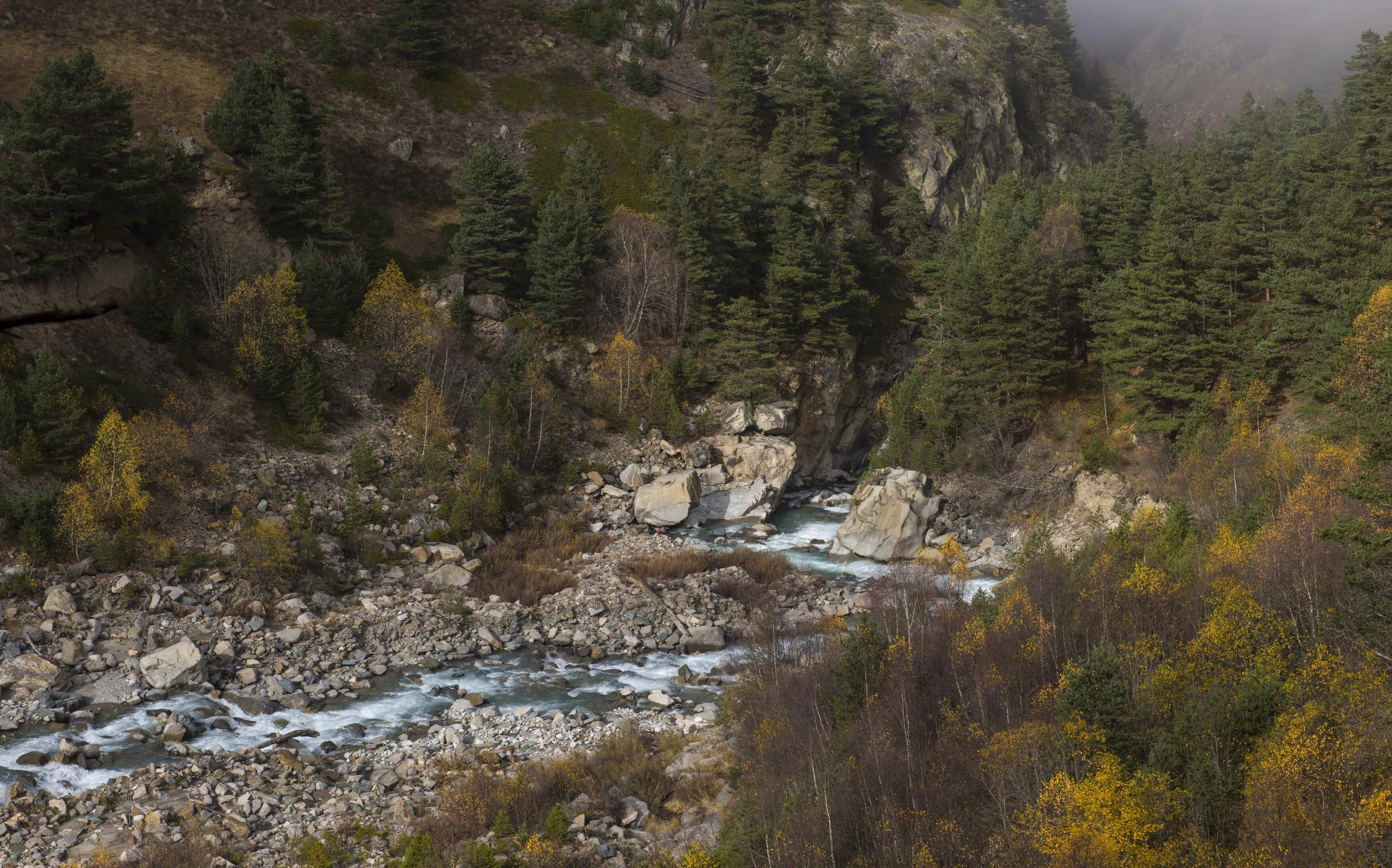 Северный Кавказ, Чегемское ущелье, горы, осень, река Чегем, ivan
