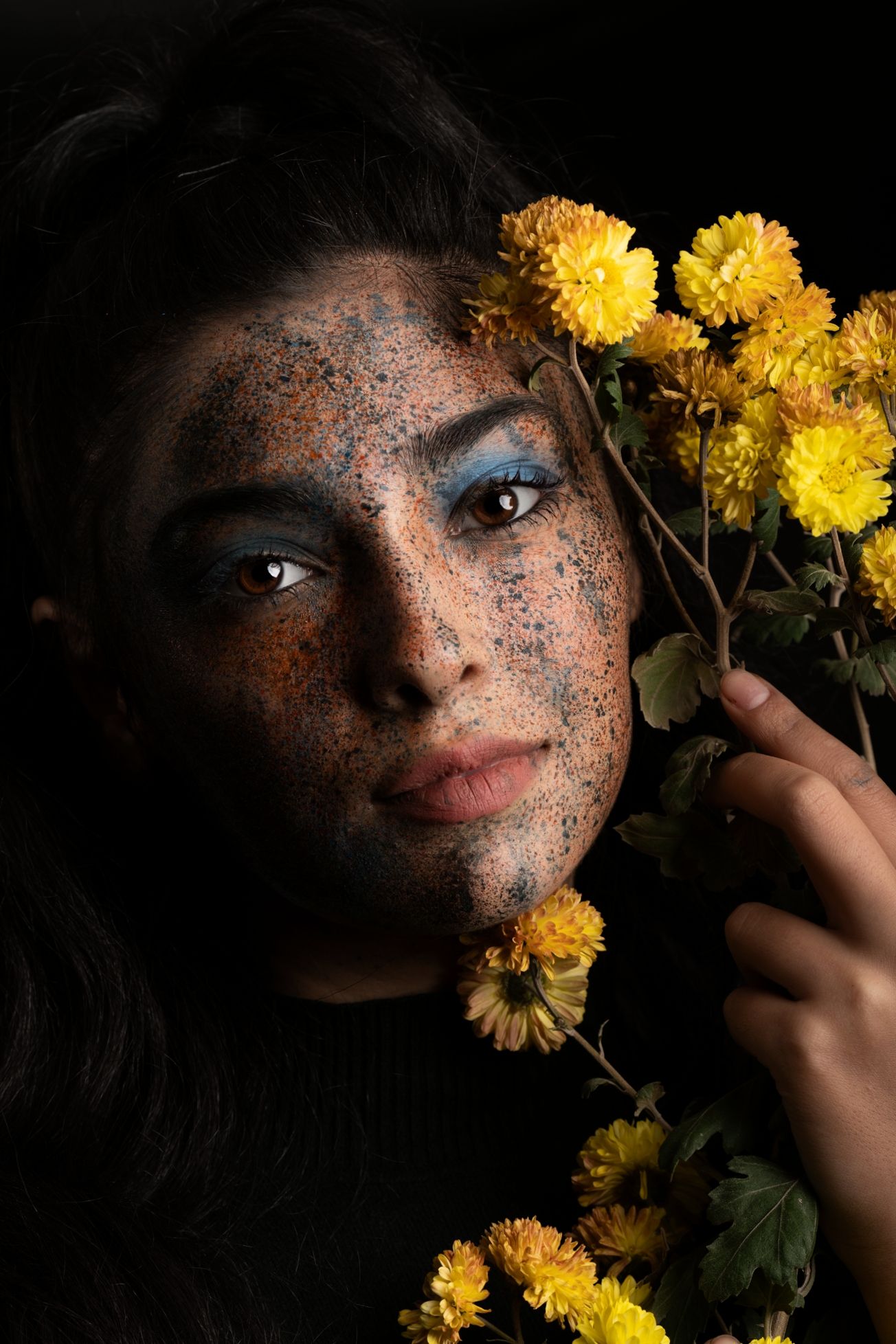 art, alaaseifeddinephotography, female, portrait, paint, colors, flowers, photo, photographer, Alaa Seif Eddine