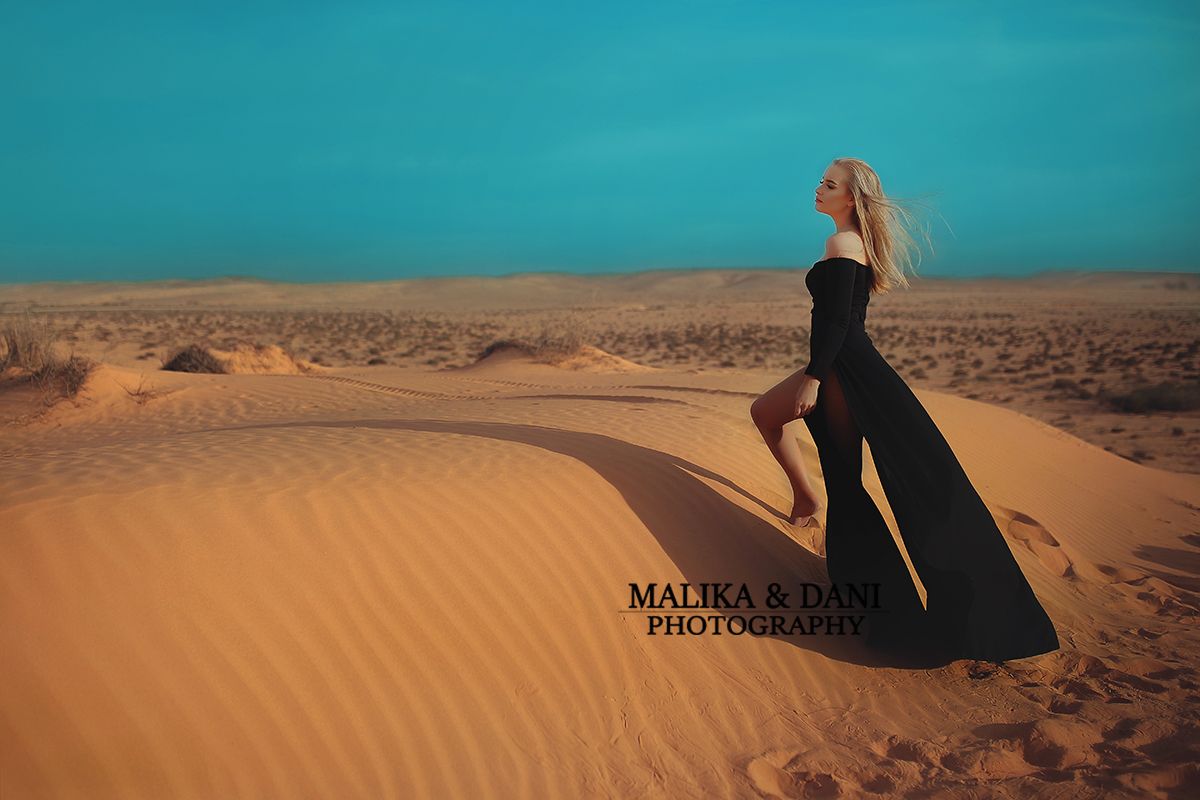 #desert #art #israel #dunes #summer #photographer #girls #dress #black #Beauty In Nature #Day, Malika Normuradova
