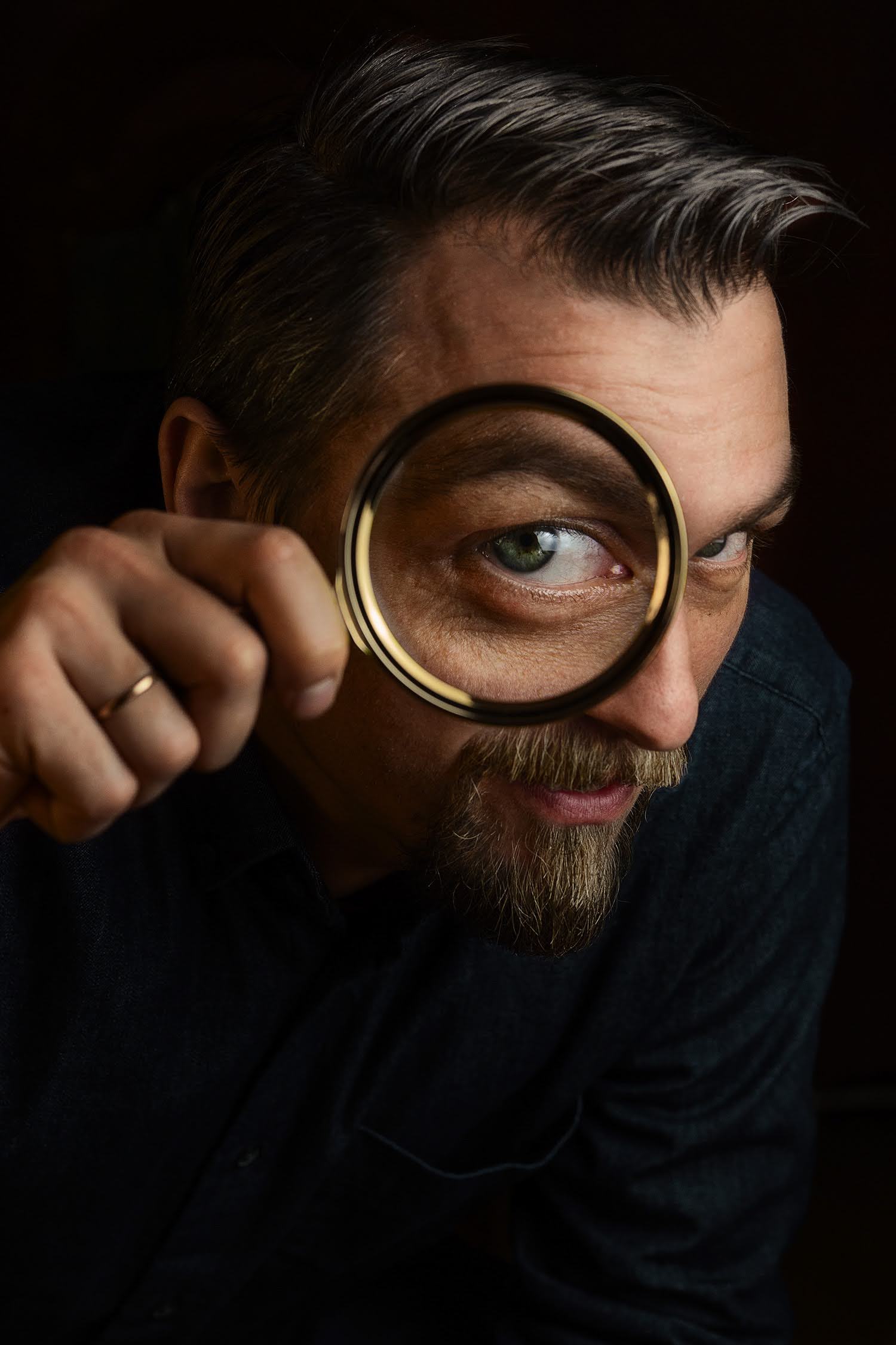 looking, look, magnifying glass, glass, magnifying, man, photo, Анжелика Костин