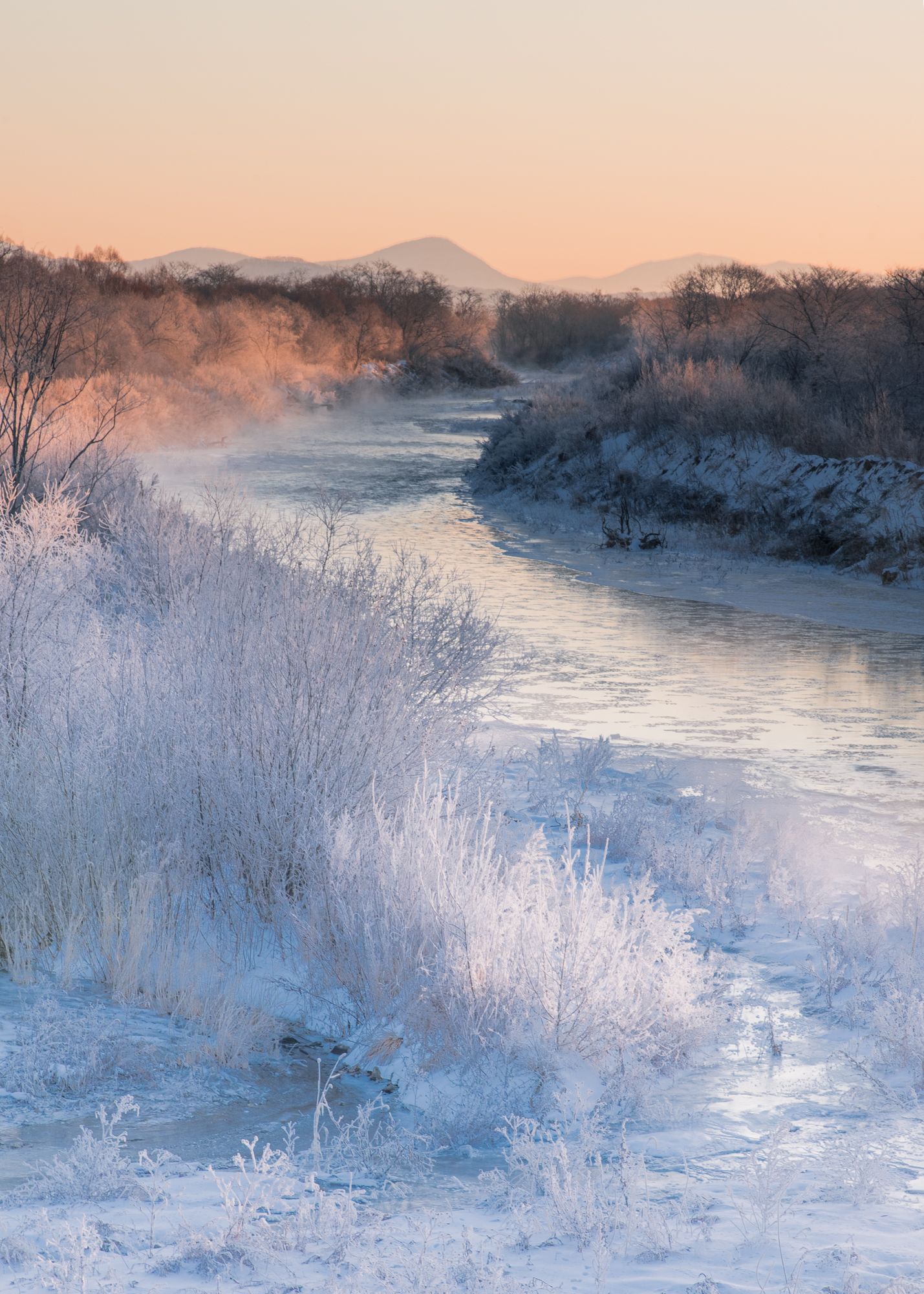 зима, мороз, ручей, горная речка, пейзаж, настроение, холод, время года, Константин Костин