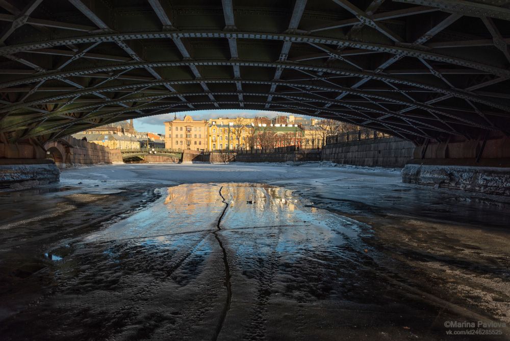 город, санк-петербург, зимний петербург, река мойка, городской пейзаж, архитектура, 1-й садовый мост, nikon, Павлова Марина