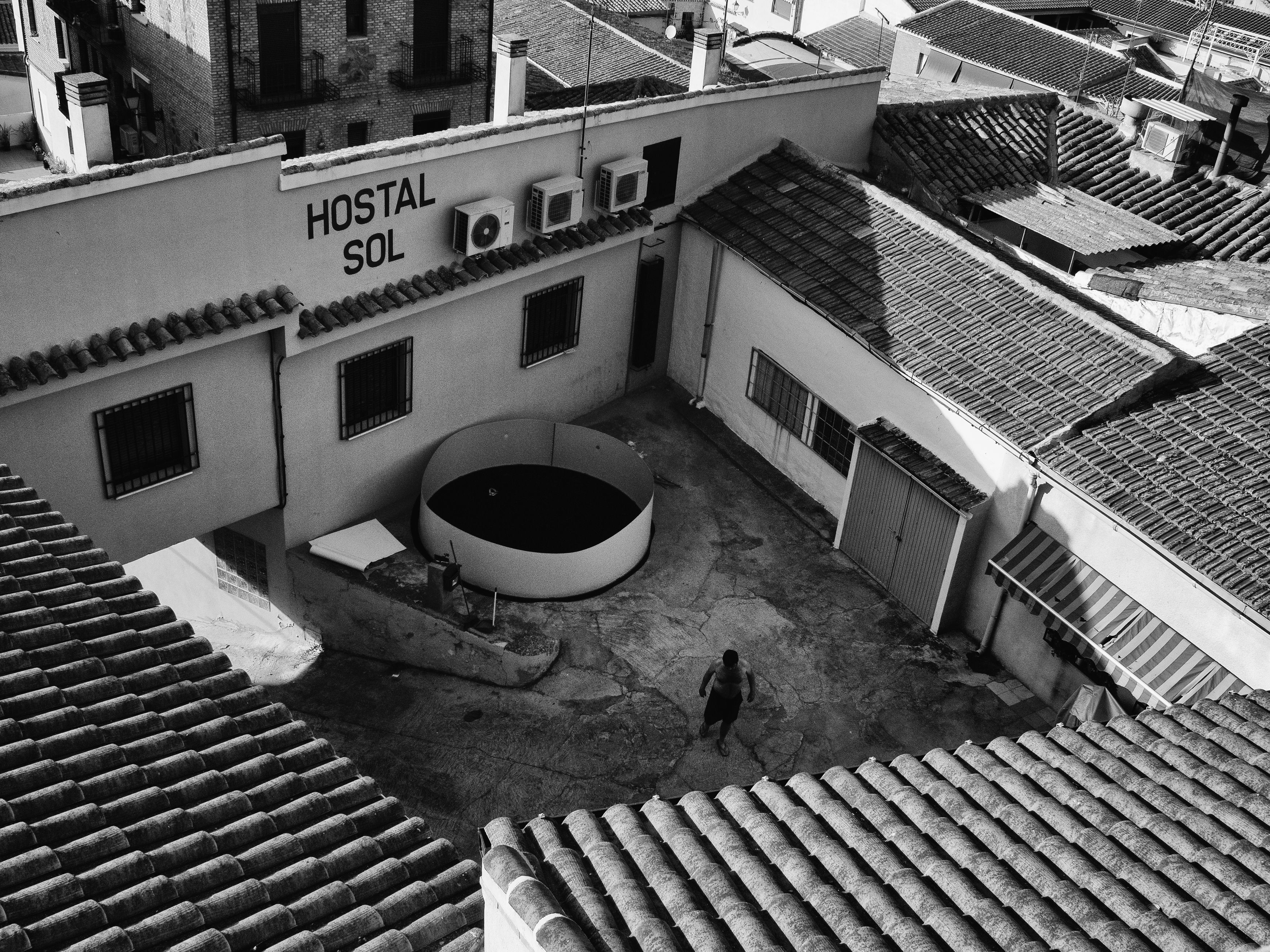 Black and white, Monochrome, Toledo, Street, Spain, Elena Beregatnova