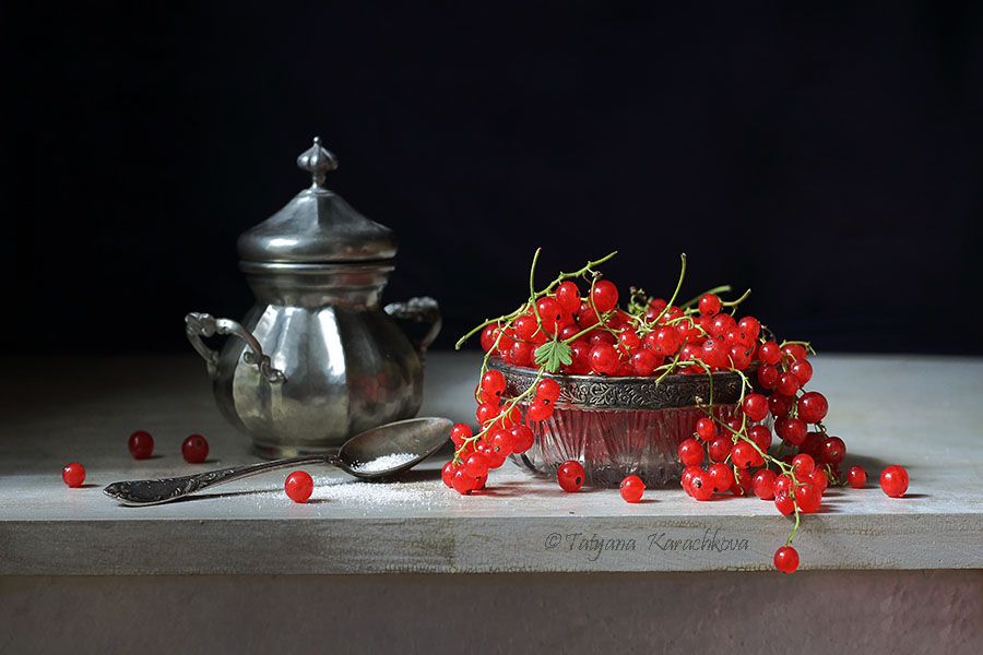 натюрморт, красная смородина, ягоды, лето, Tatyana Karachkova