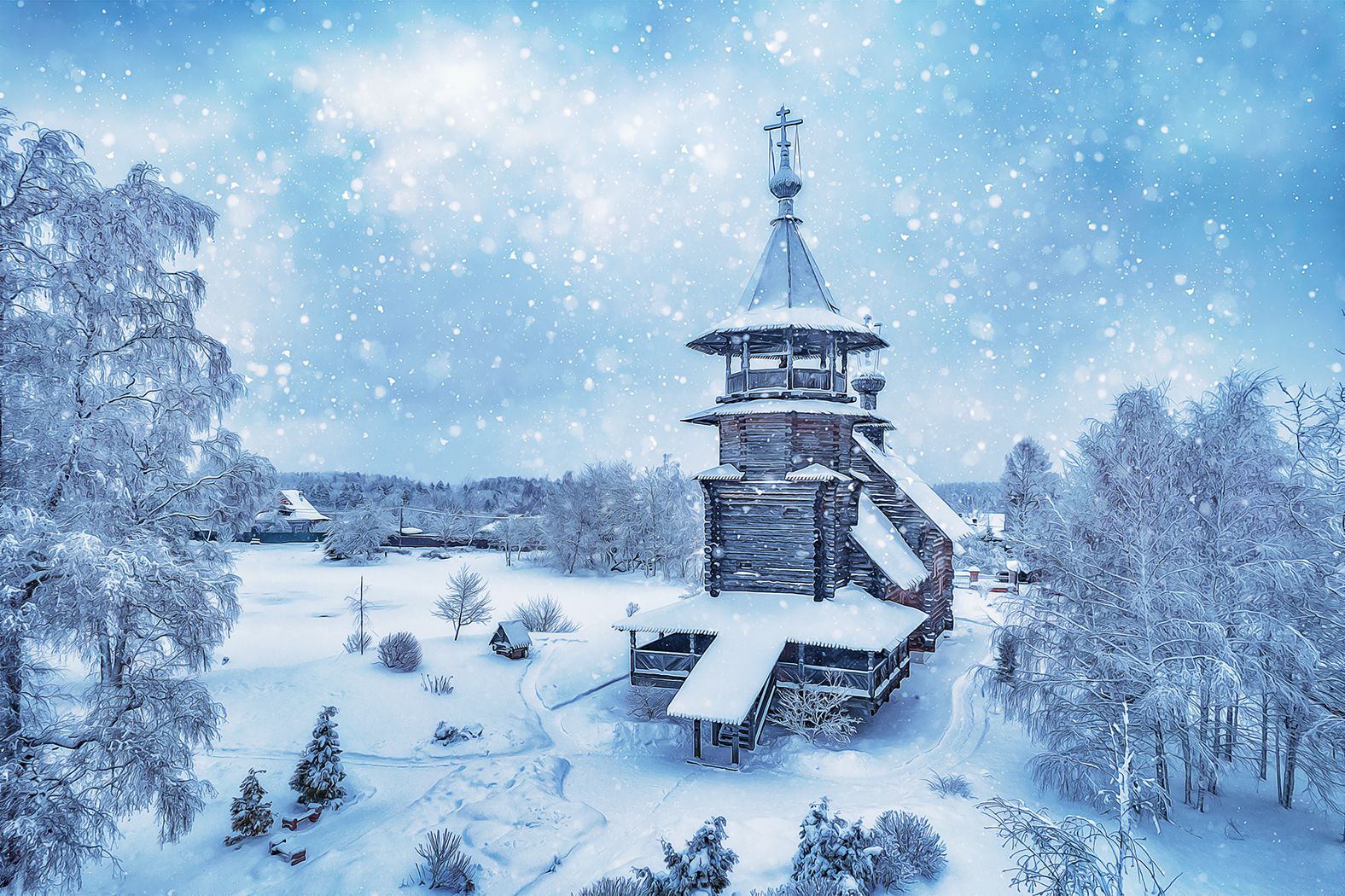 сергиев-посад, церковь, зима, снег, Владимир Липецких