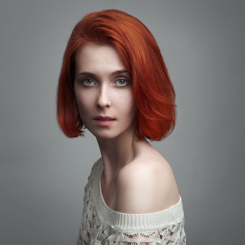 Ginger, Girl, Portrait, Red, Studio, Роман Филиппов