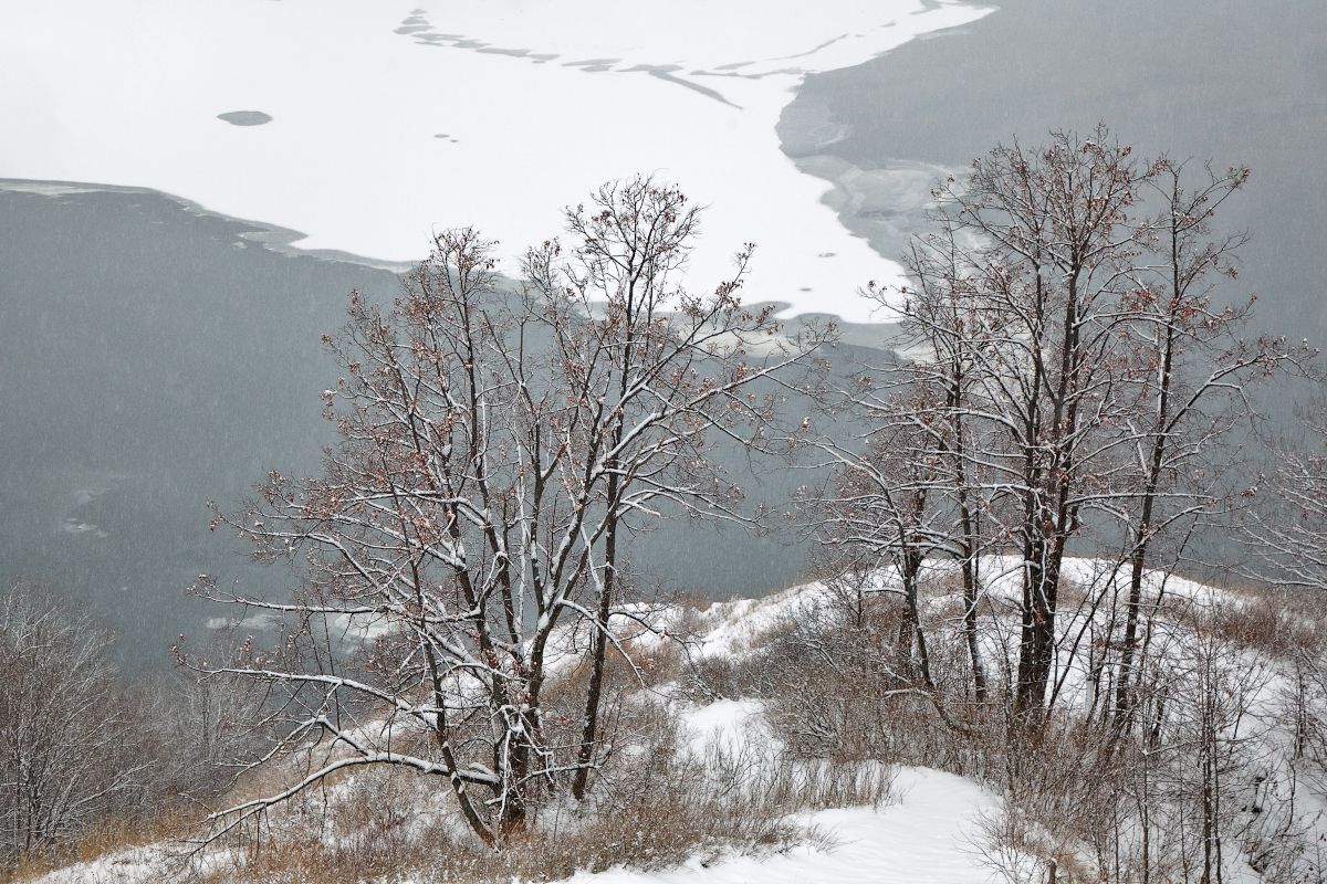 пейзаж, зима, река, декабрь, гора, лёд, Андрей Ларионов