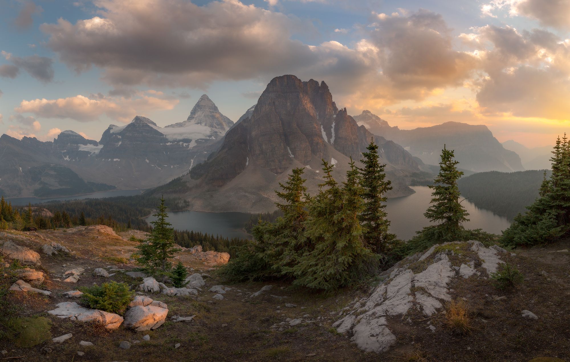 abraham, lake, rockies, sunset, Evgeny Chertov