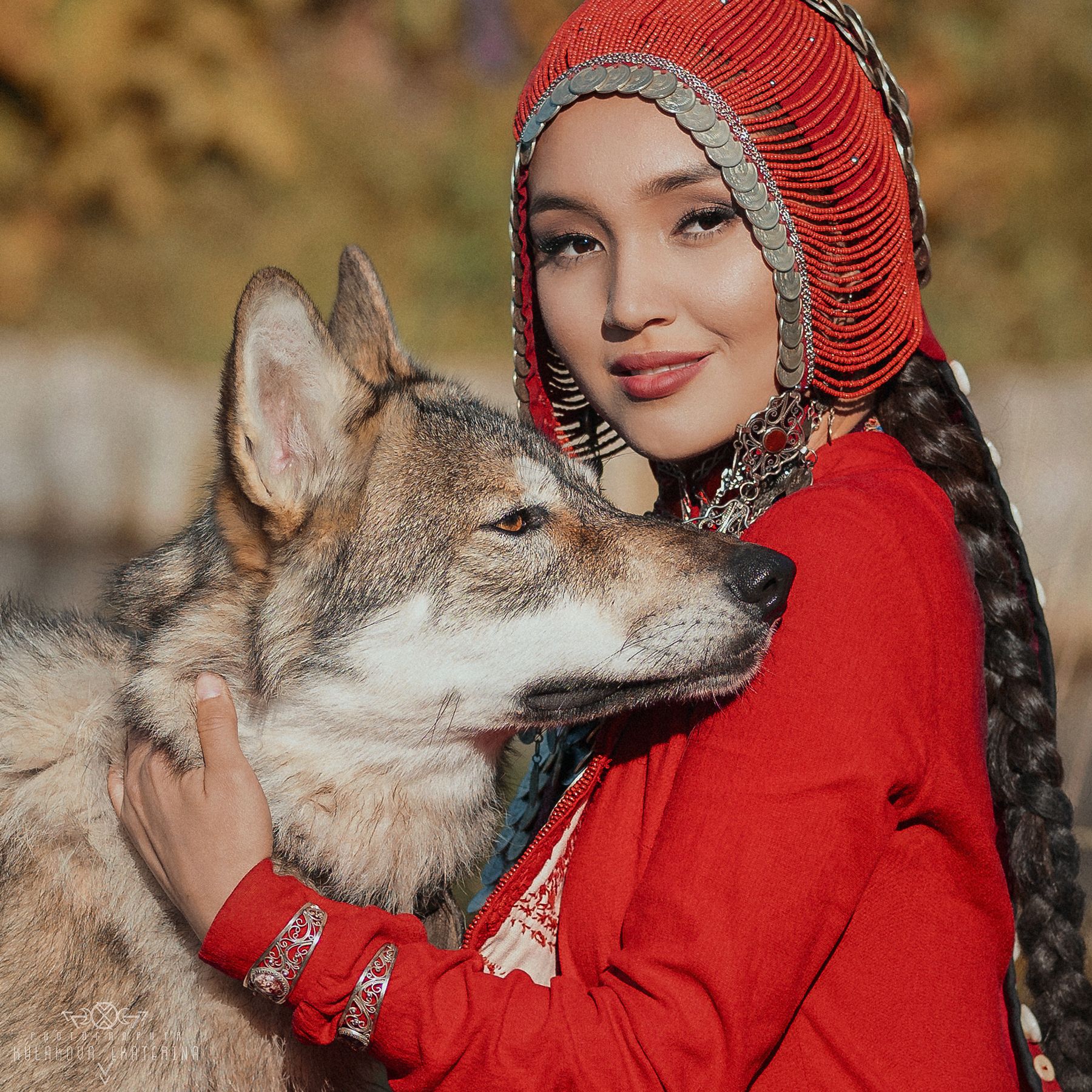 красный, животные, волк, модель, национальный, традиции, костюм, народ, Екатерина Кулакова