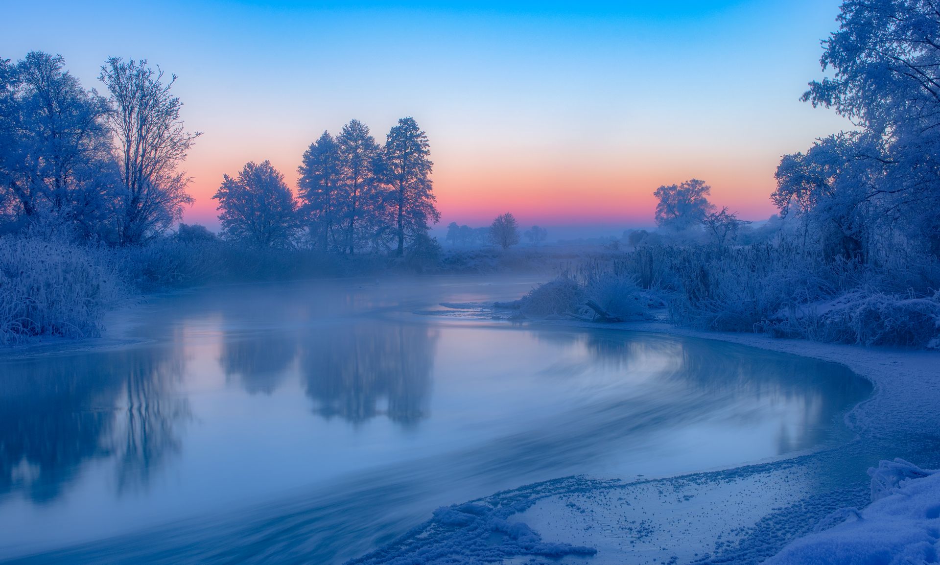 Winter 2021  landscape  nature  snow  frost  river  Gwda  sky -24 degrees  light  trees  Photography Beauty In Nature  Cold Temperature  Ice, Krzysztof Tollas