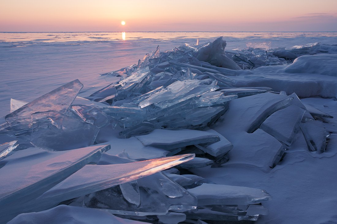 Байкал, Зима, Лед, Март, Ольхон, Рассвет, Утро, Екатерина (PhotoJourneys.ru) Васягина