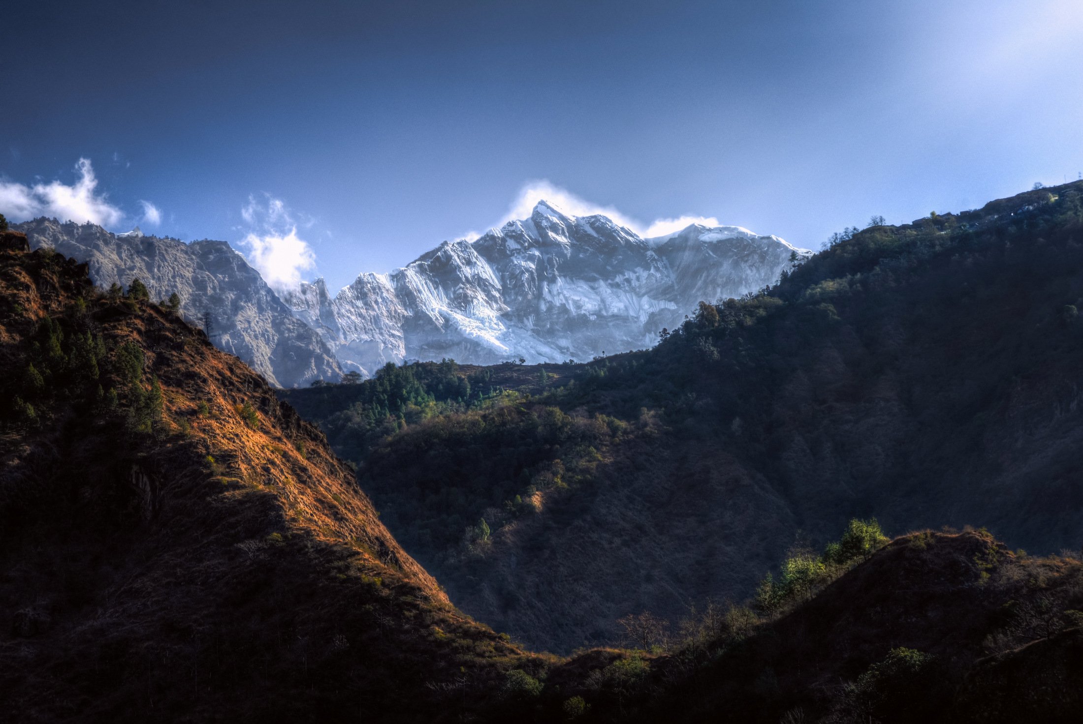 Himalaya, Mountains, Nepal, Ridge, Valley, Аннапурна, Горы, Непал, Дмитрий Лазаренко