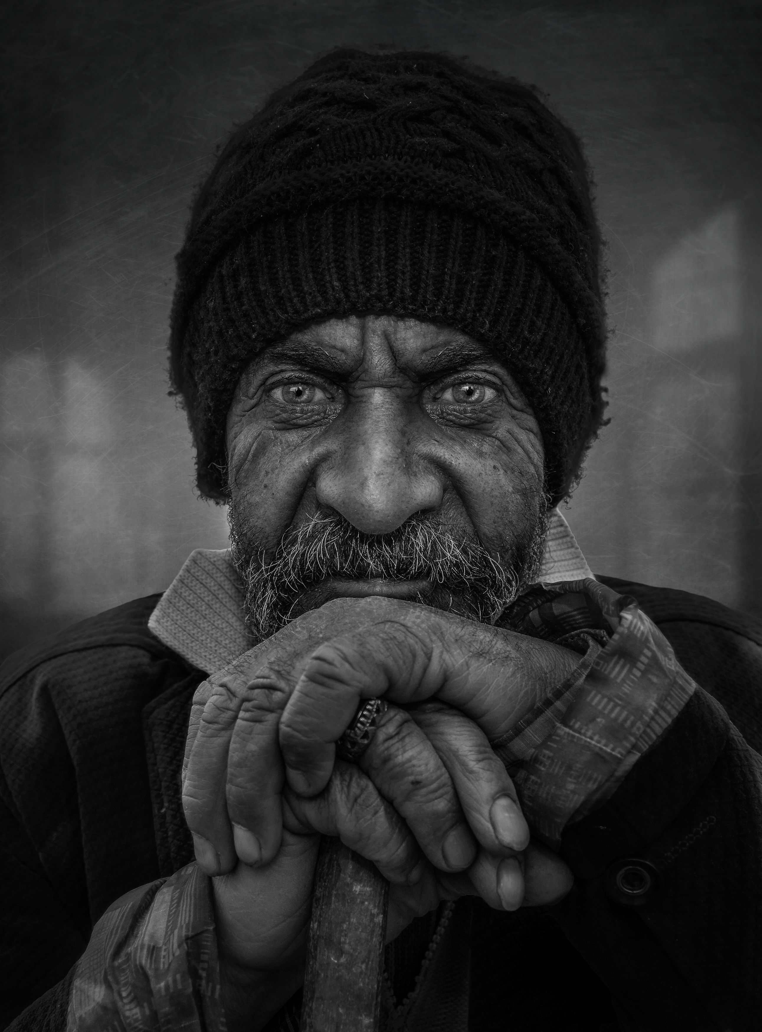 #portrait #people #eye #face #hand #look #black_and_white, Mehdi Zavvar