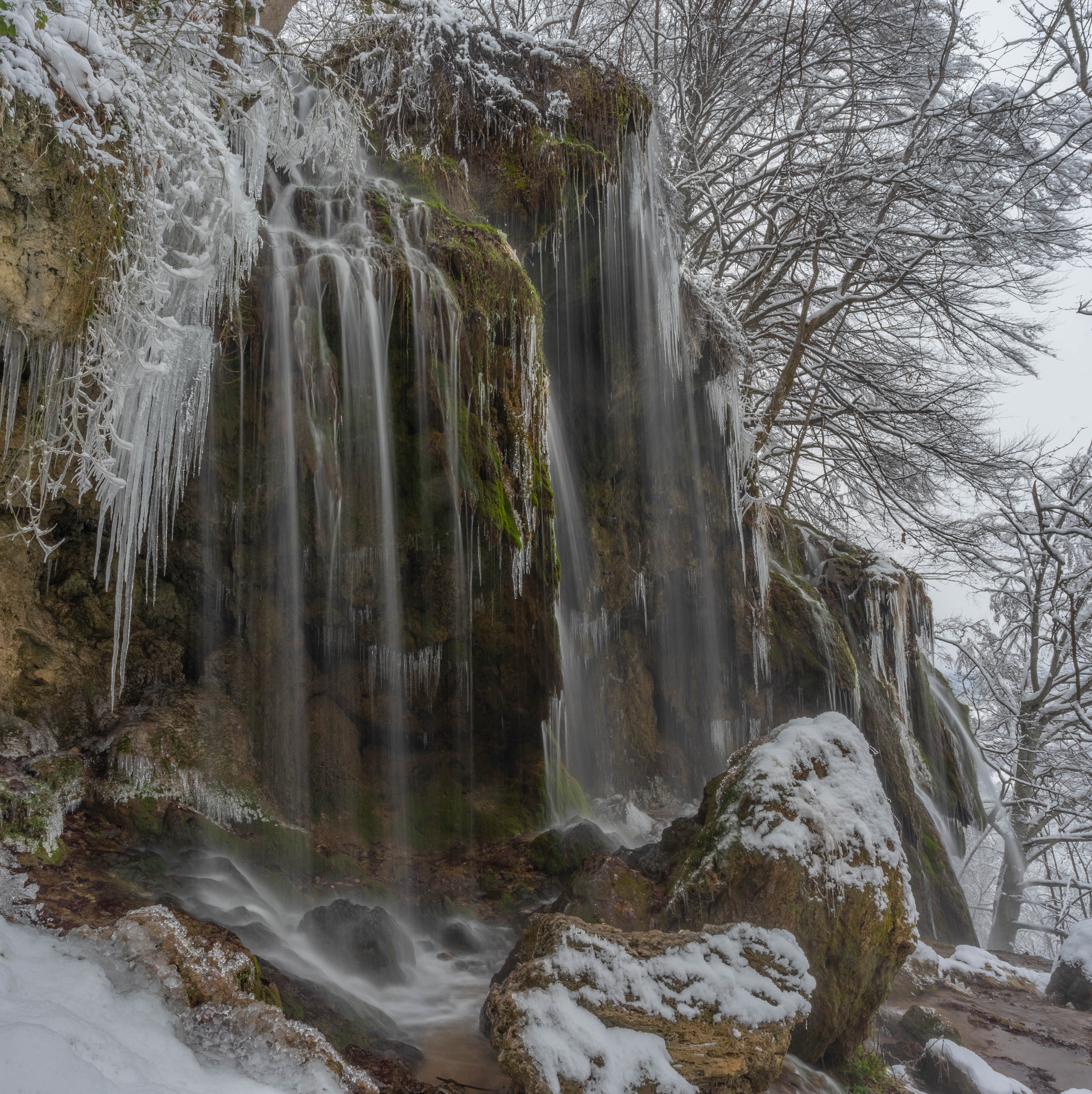 waterfall,landscapes,nature,winter, viktor demidov