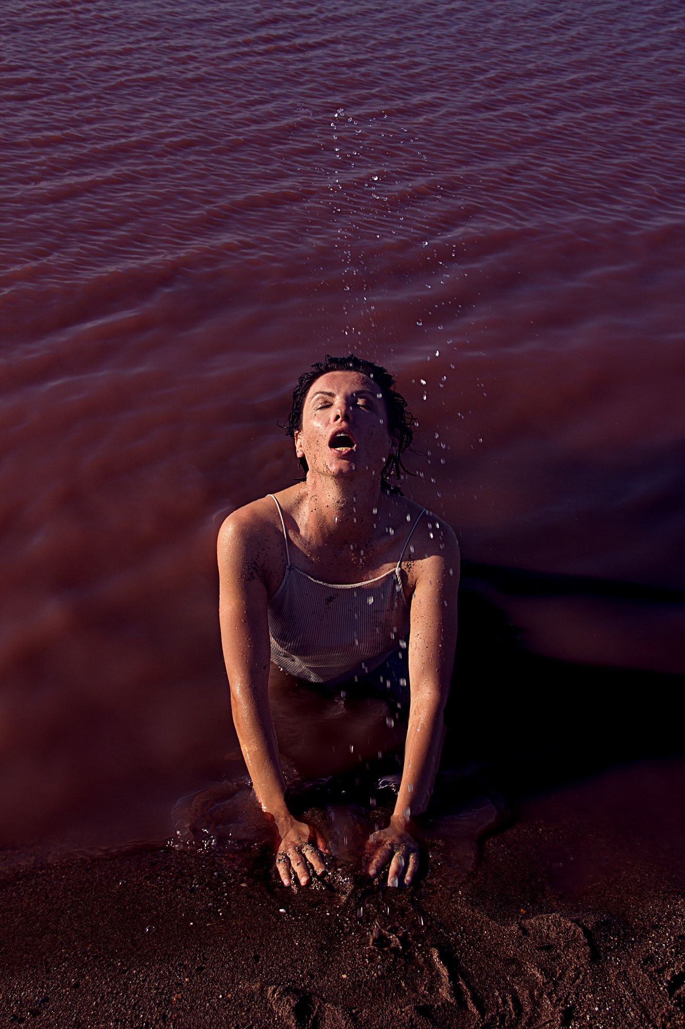 Water, розовое озеро, девушка , Ксения Okdmuse