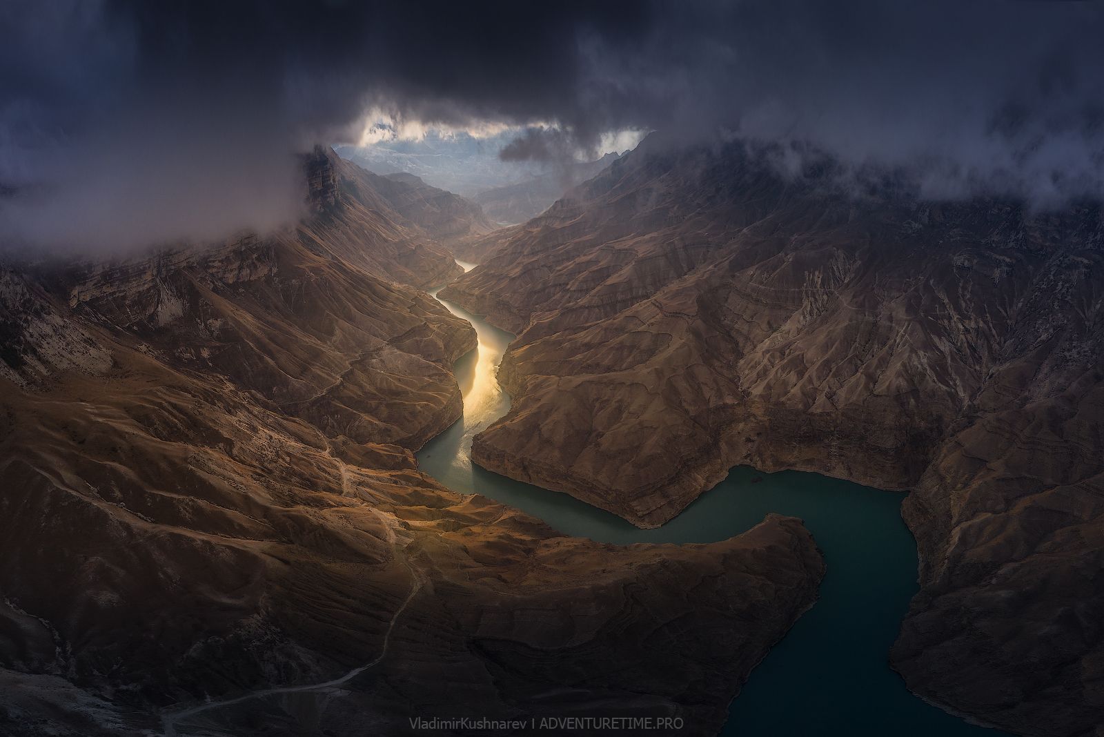 дагестан, сулакский каньон, горы, дрон, Vladimir Kushnarev