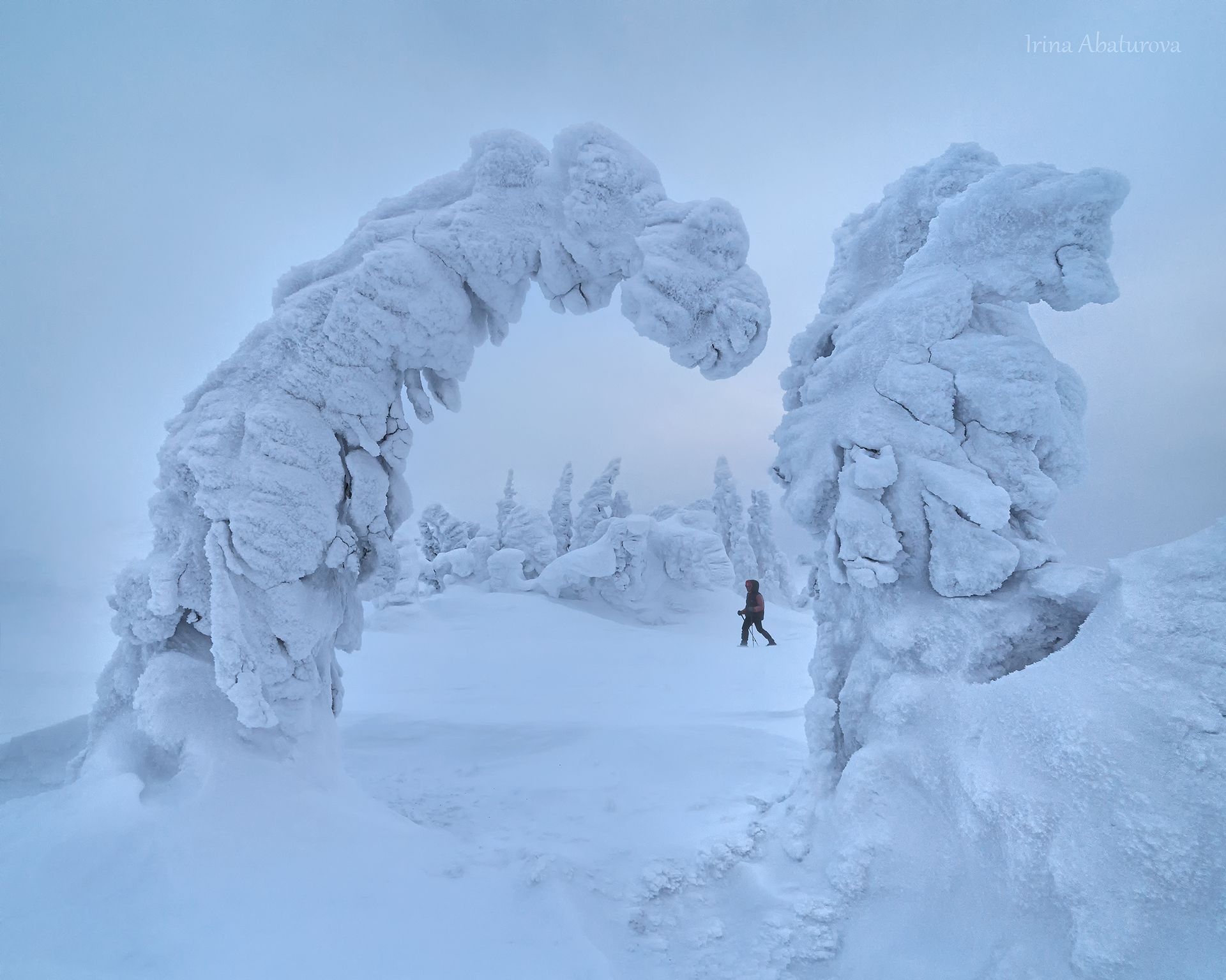 зима, урал, север, снег, ветер, сугроб, гух, главный уральский хребет, Ирина Абатурова