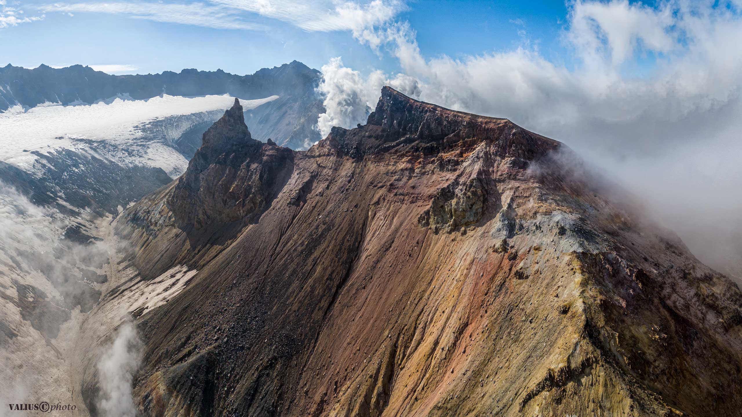 вулкан, volcano, dronophoto, airphoto, valius kamchatka, камчатка, путешествие, пейзаж, landscape, nature, russia, photo,  Valius