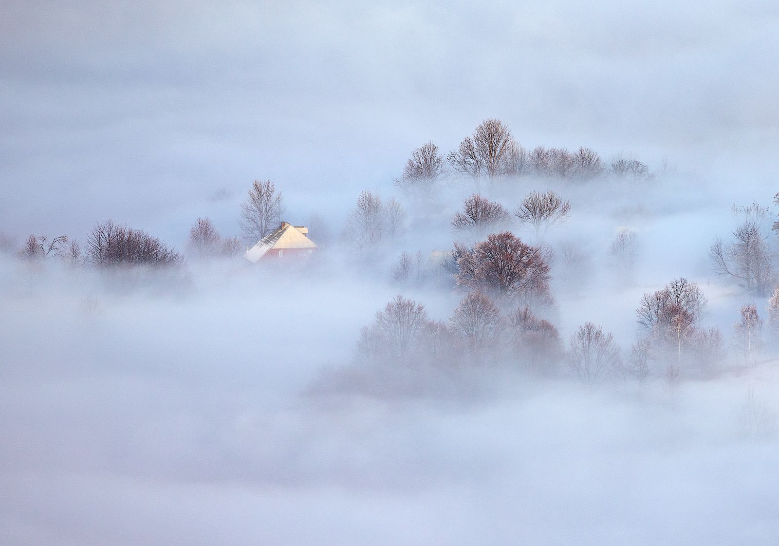 winter, romania, mist, sunset, fog, mountains, viilage, misty, landscape, travel, Lazar Ioan Ovidiu