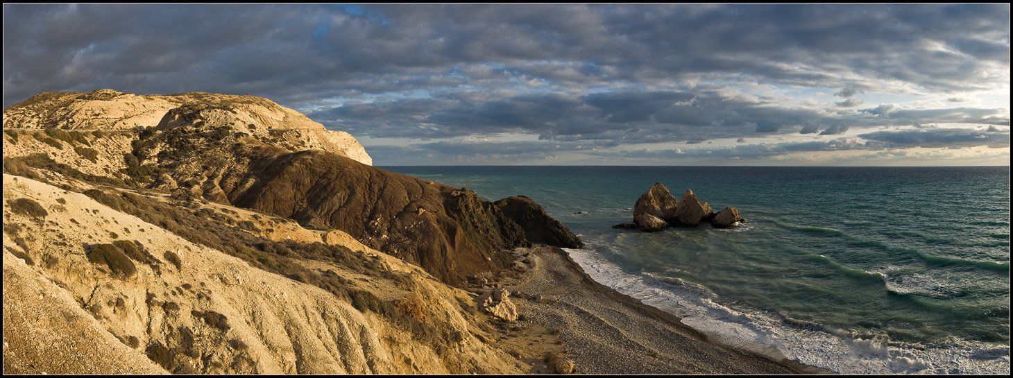 кипр,море,пейзаж,природа,камни,скалы,пляж,афродита,панорама, Александр Константинов