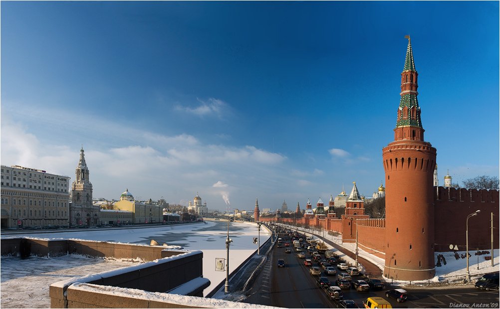 москва, кремль, набережная, москва-река, панорама, Тоша