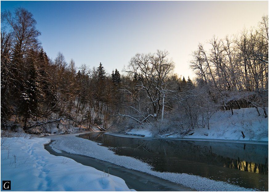 зима, мороз, подмосковье, река, воря, вечер, Gorshkov Igor_Feanorus