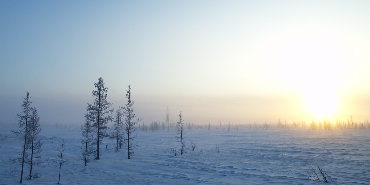 природа, север, зимний пейзаж,  восход, Danil Husainov
