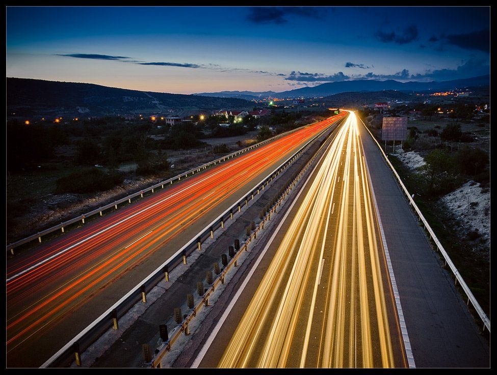 кипр,ночь,автобан,скорость,цвет,night motorway, Александр Константинов