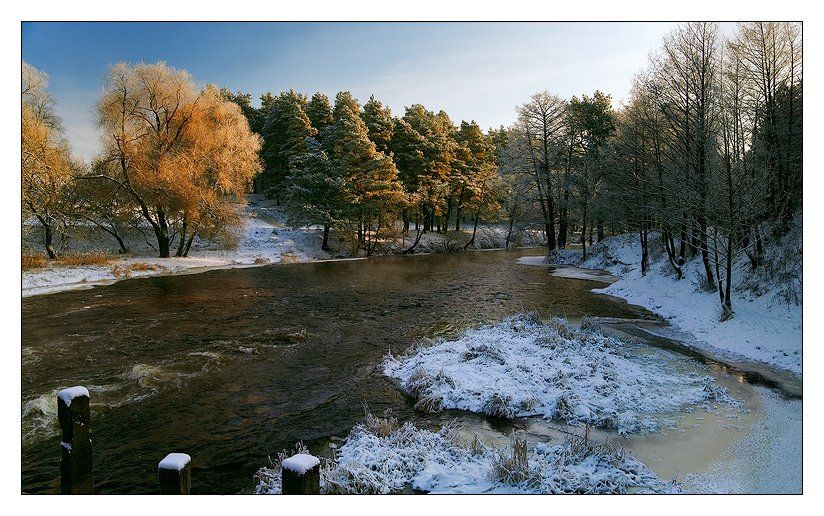 зима, река, Геннадий Романов