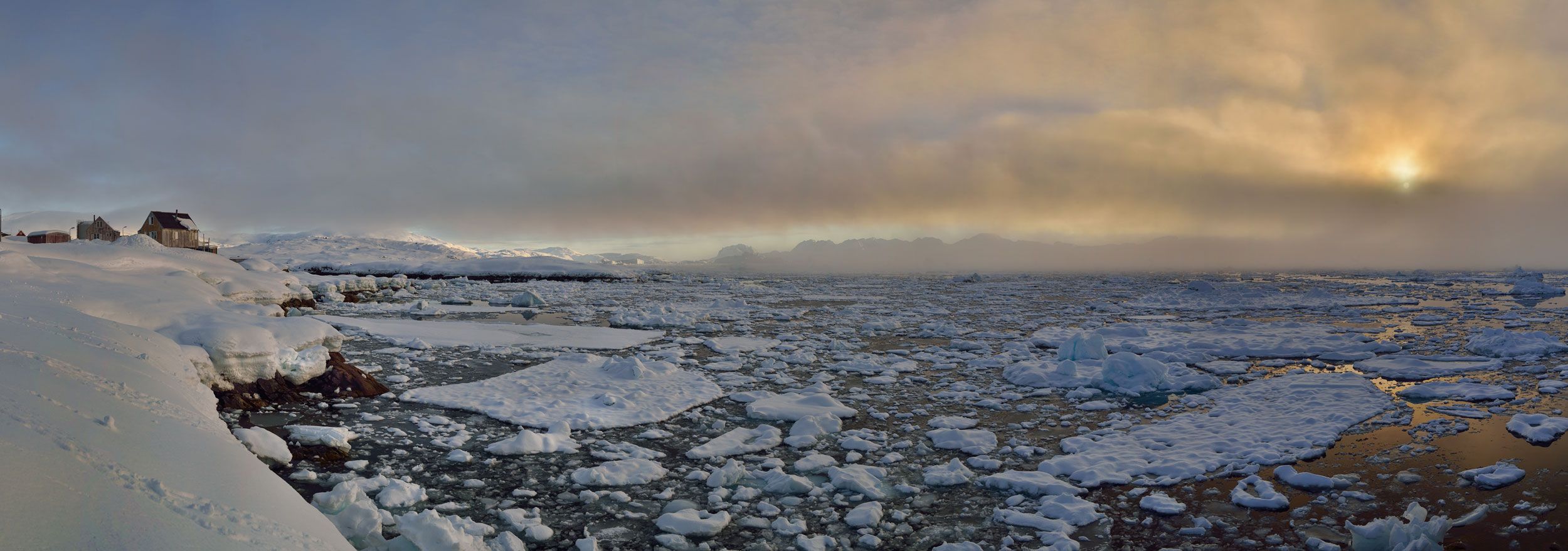 Гренландия, Закат пейзаж, Остров Гренландия панорама, Тассилаг, Анна Яценко