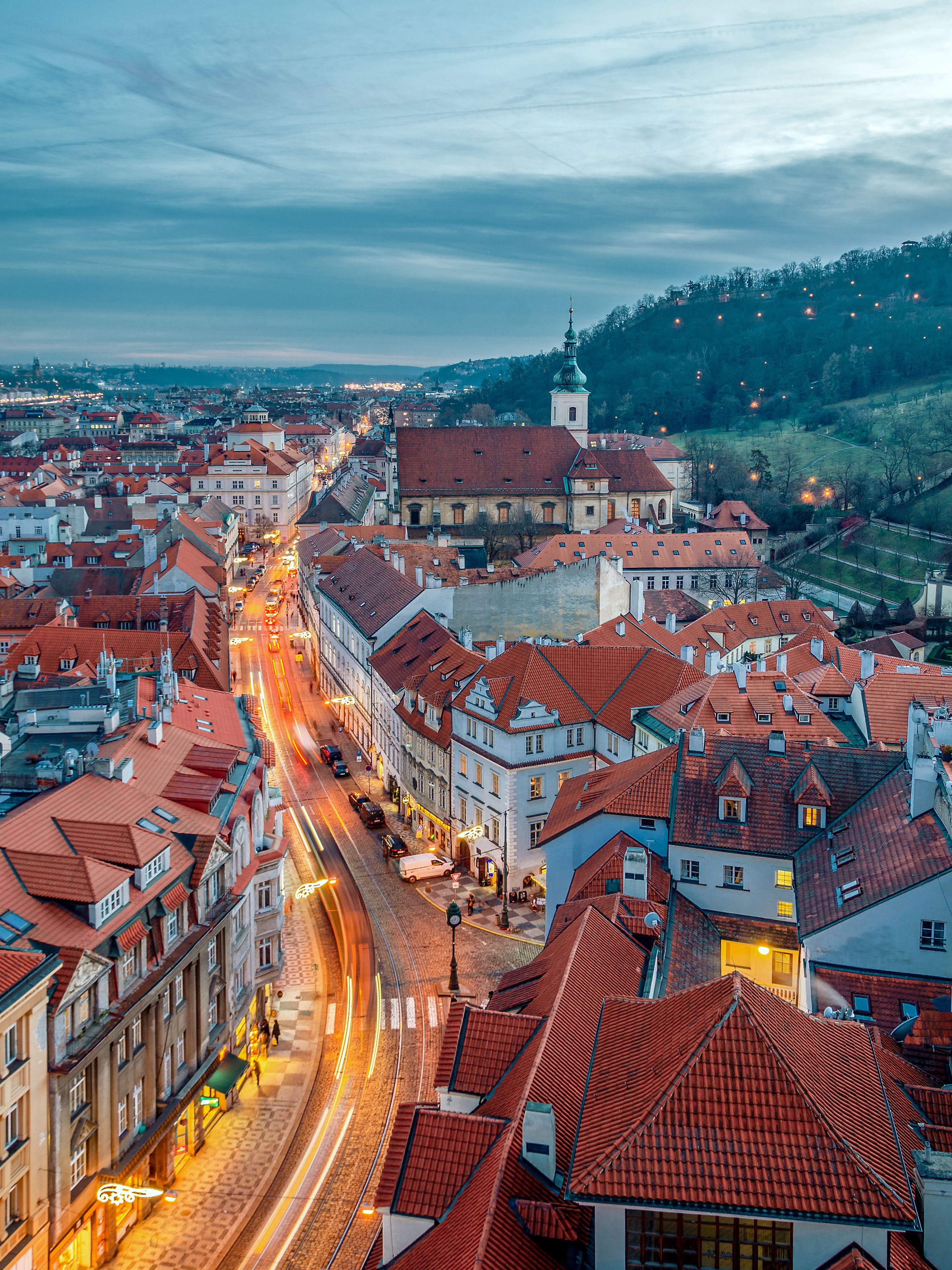 прага, сумерки, башни, храм, европа, город, prague, чехия, europe, czech republic, cityscape. citystreet, старый центр, old town?, Сергей Газизов